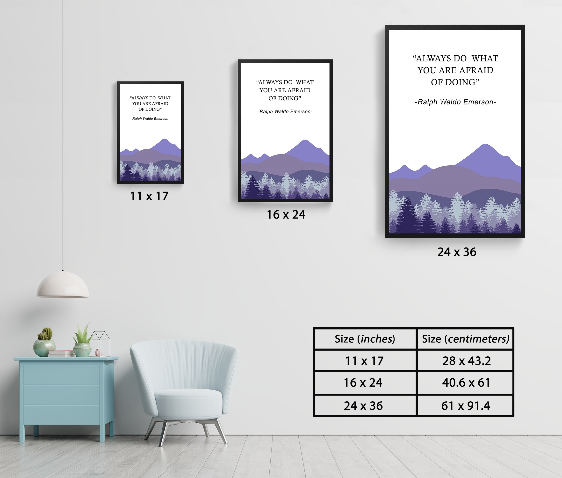 Always Do What You Are Afraid Growth Mindset Wall Art - Image 7