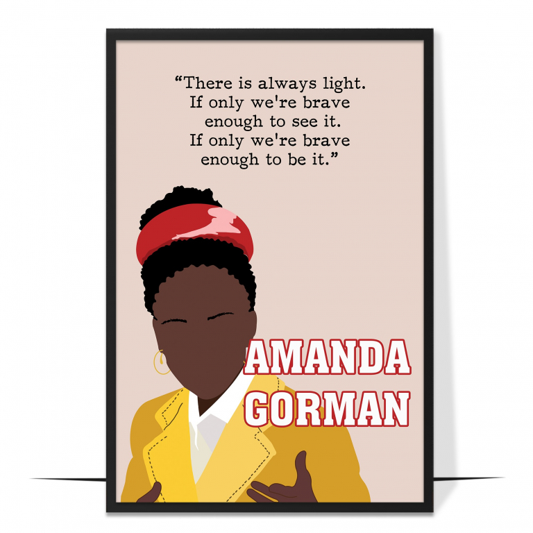 Amanda Gorman Hand-drawn Wall Art