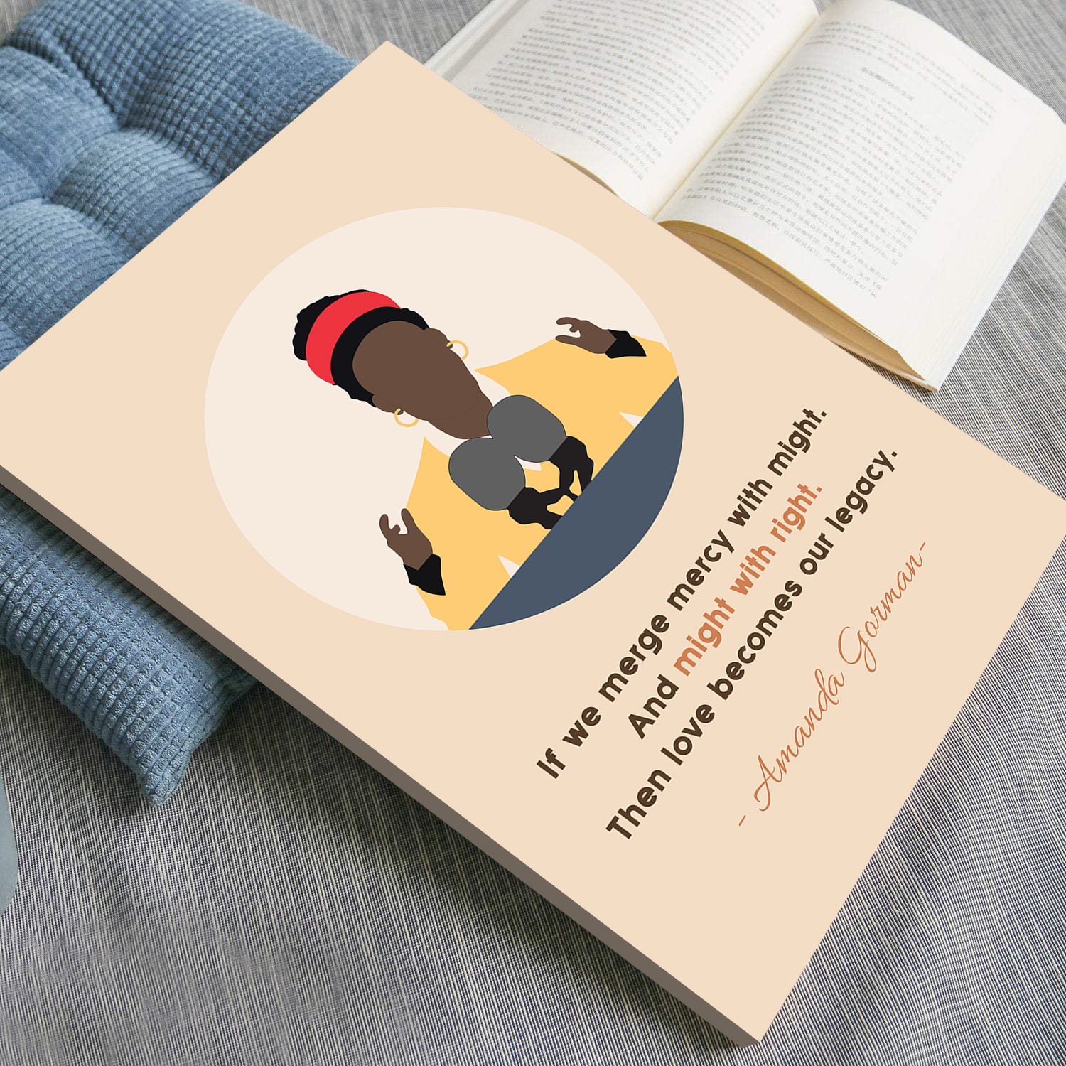 Amanda Gorman Poet Empowered Inspirational Quote Wall Art - Image 4