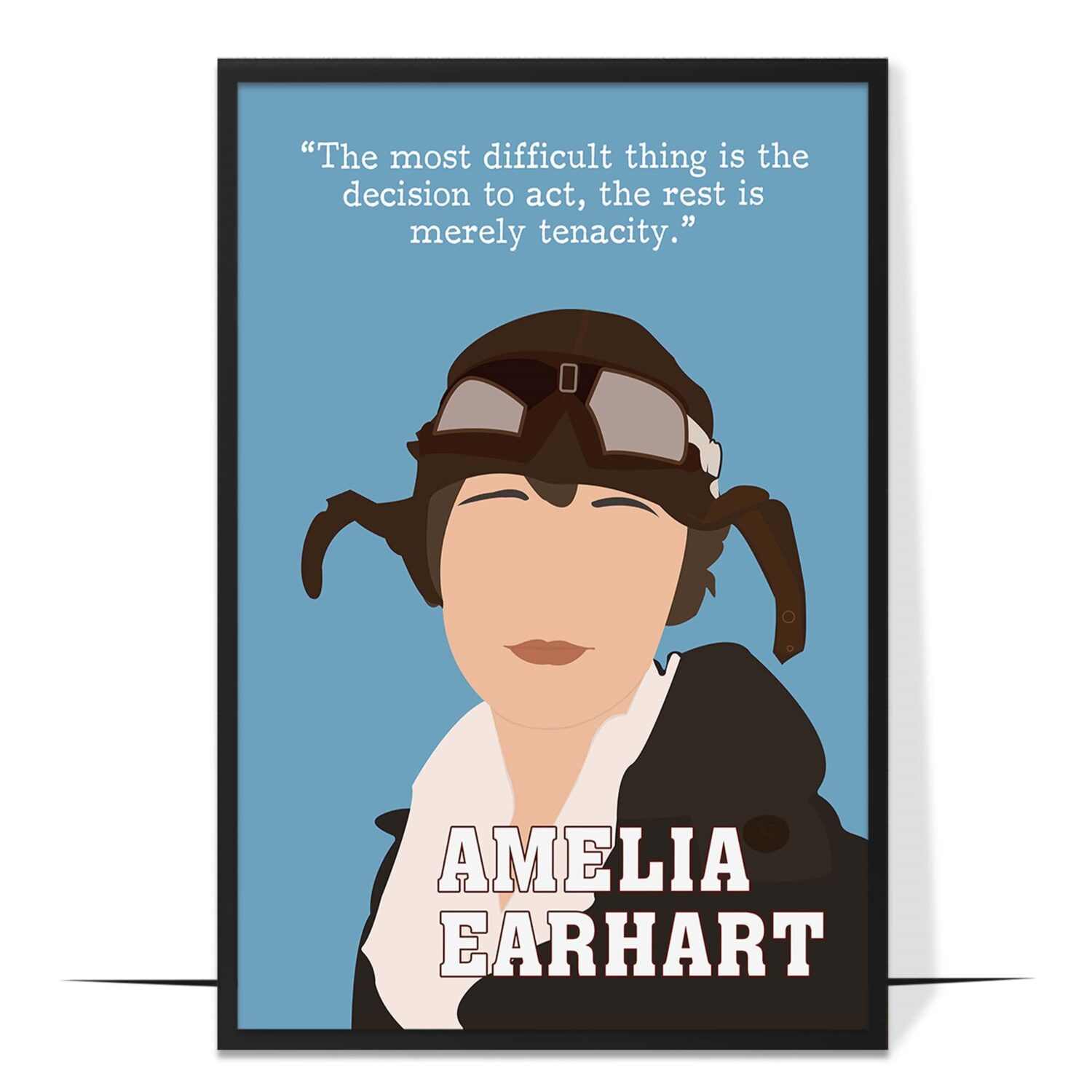 Amelia Earhart Hand-drawn Wall Art