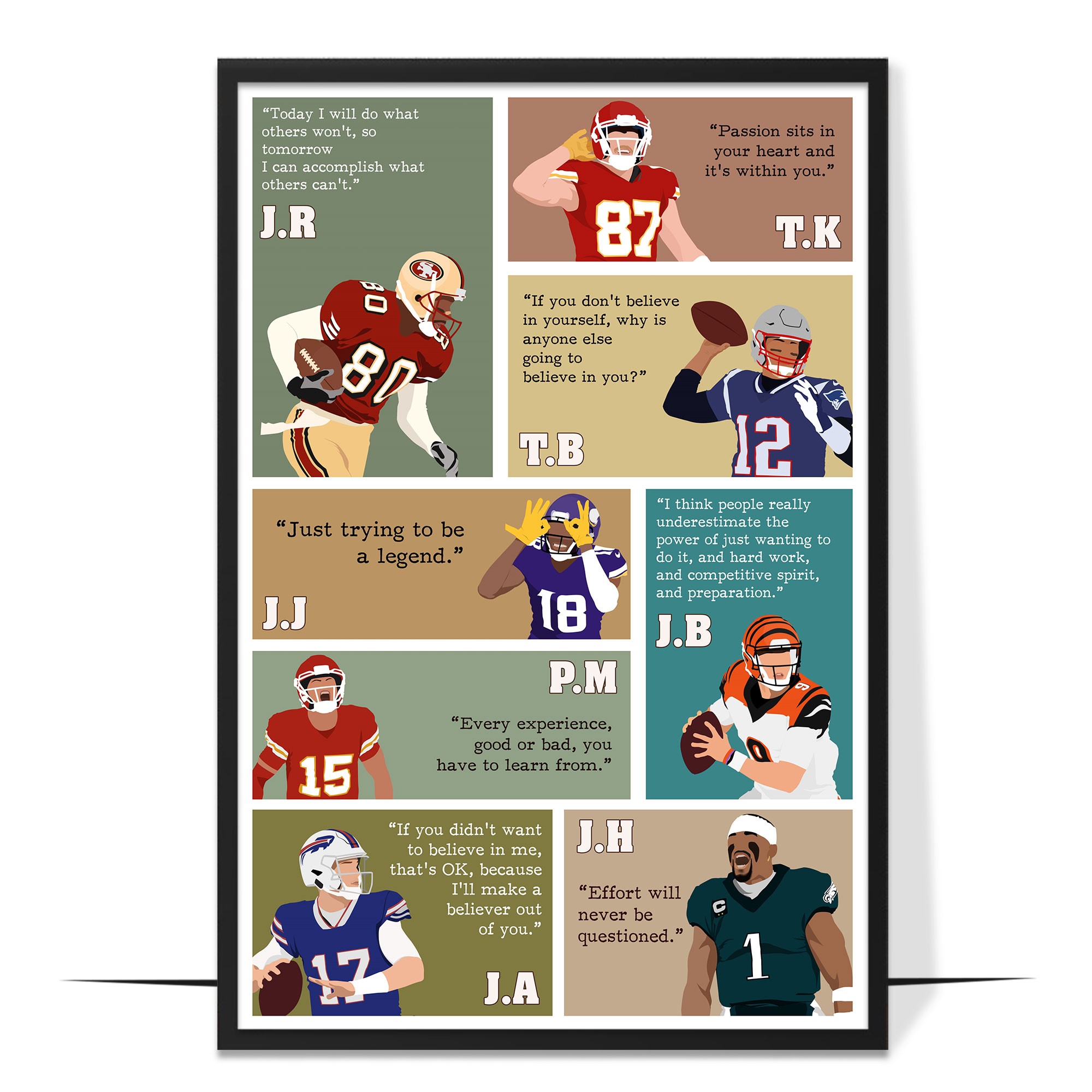 American Football Superstars Wall Art