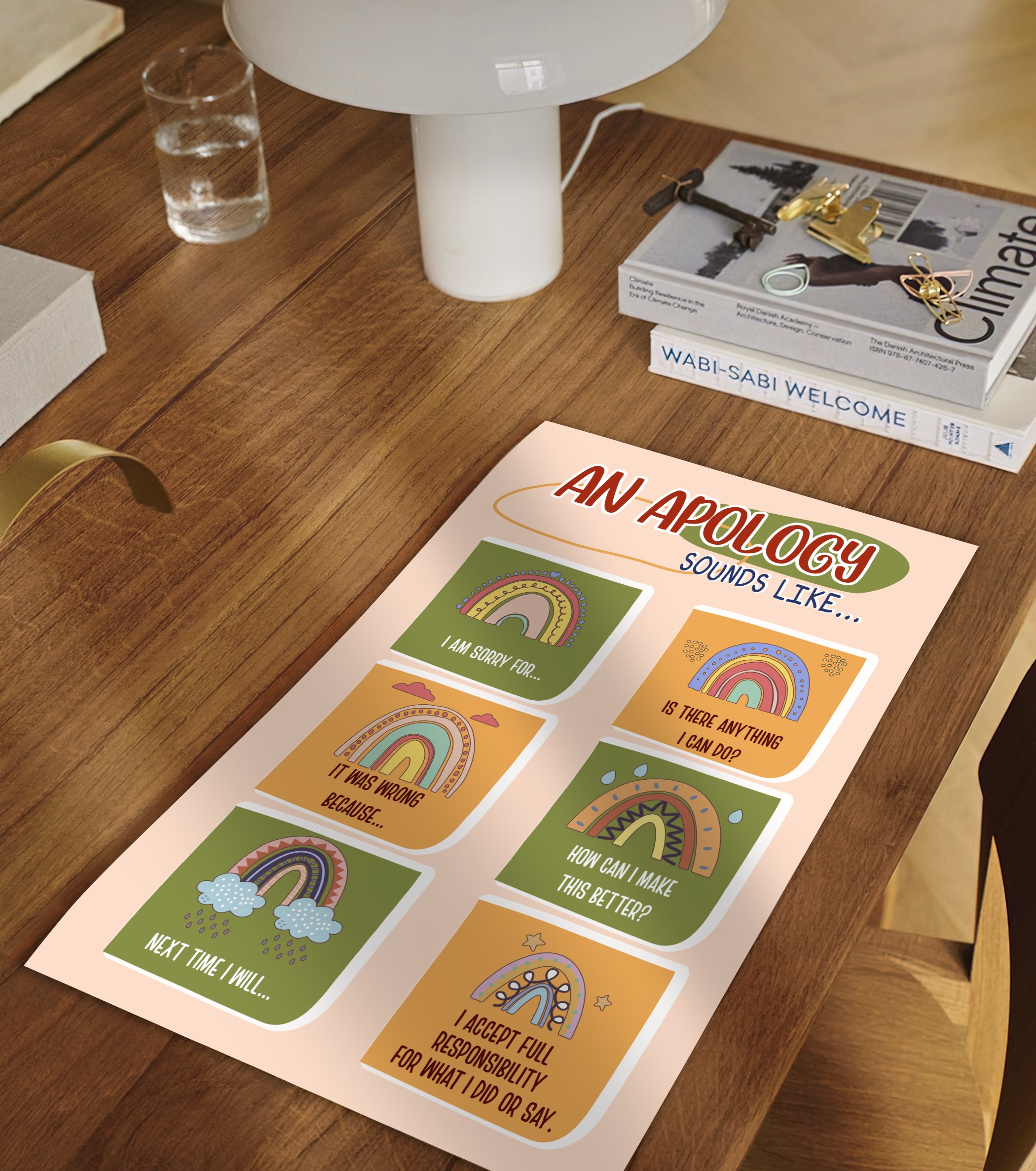 An Apology Sounds Like Boho Mental Health Wall Art - Image 2