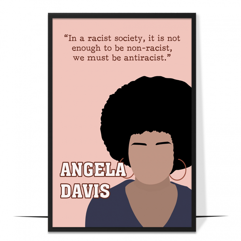 Angela Davis Empowered Women Hand-drawn Wall Art