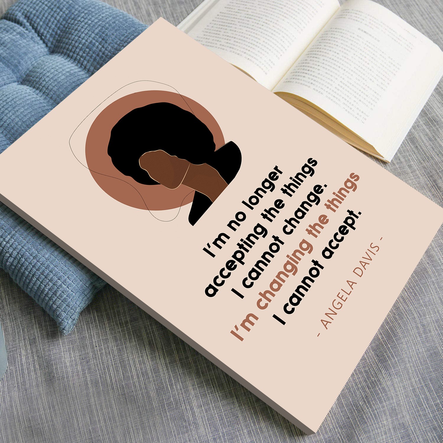 Angela Davis Empowered Women Inspirational Quote Wall Art - Image 4