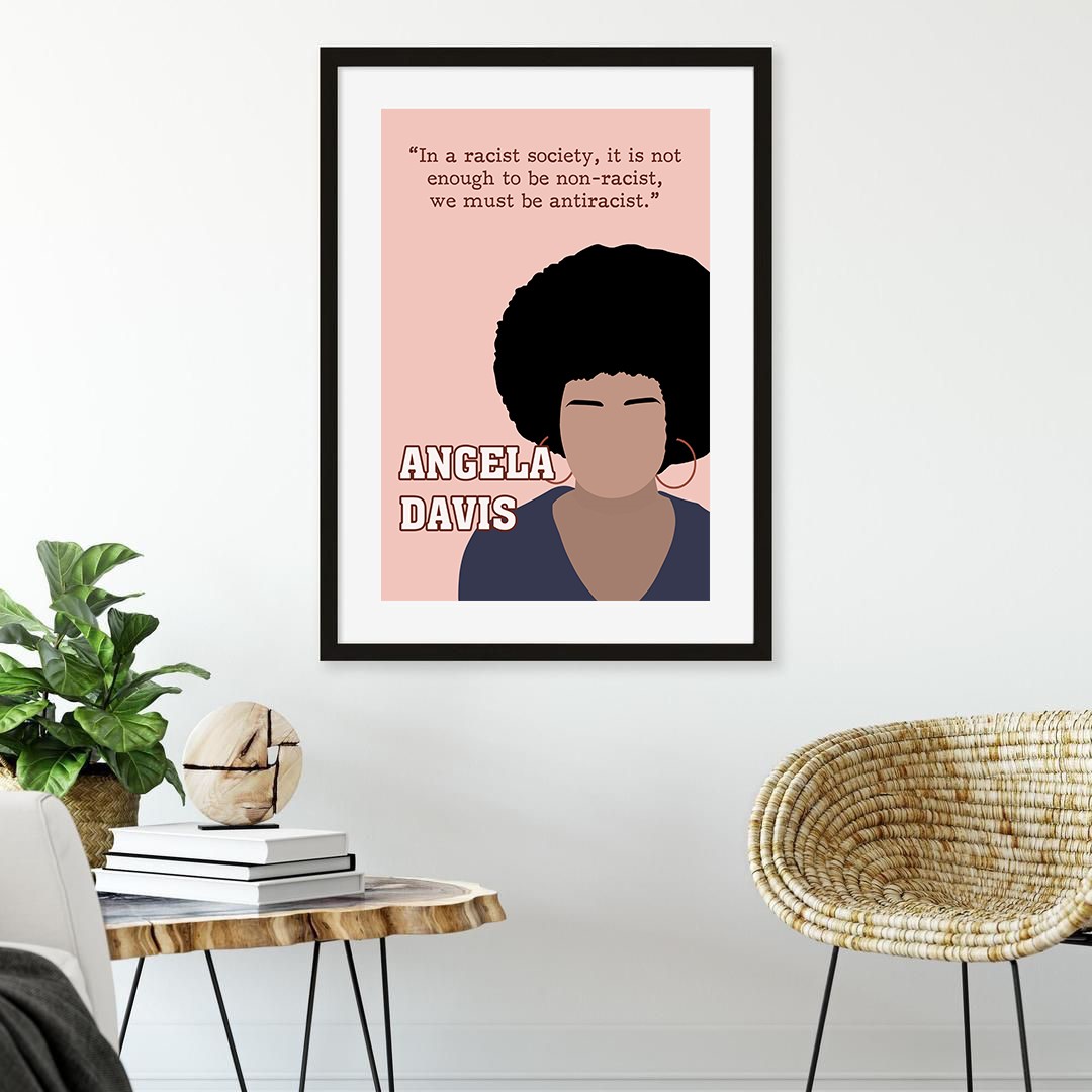 Angela Davis Empowered Women Inspirational Quote Wall Art - Image 5