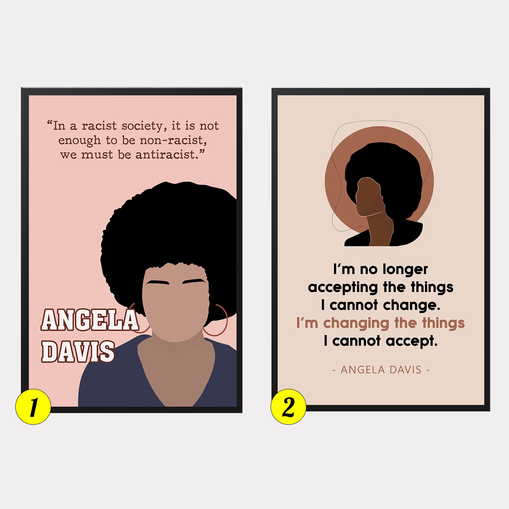 Angela Davis Empowered Women Inspirational Quote Wall Art - Image 6