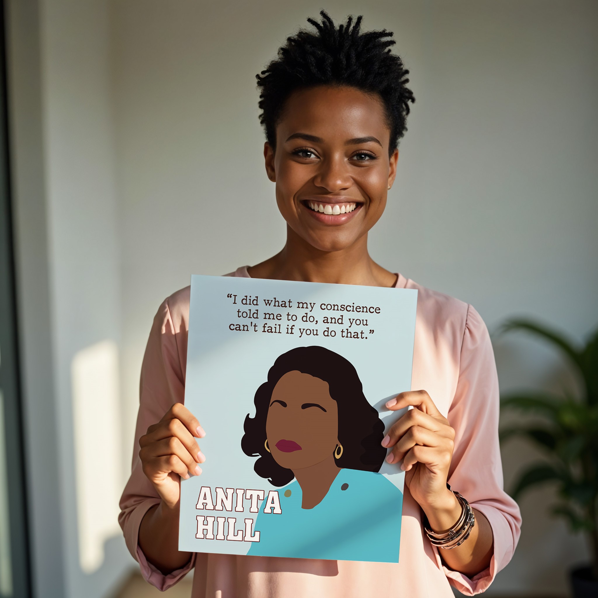 Anita Hill Black Empowered Women Hand-drawn Wall Art - Image 2