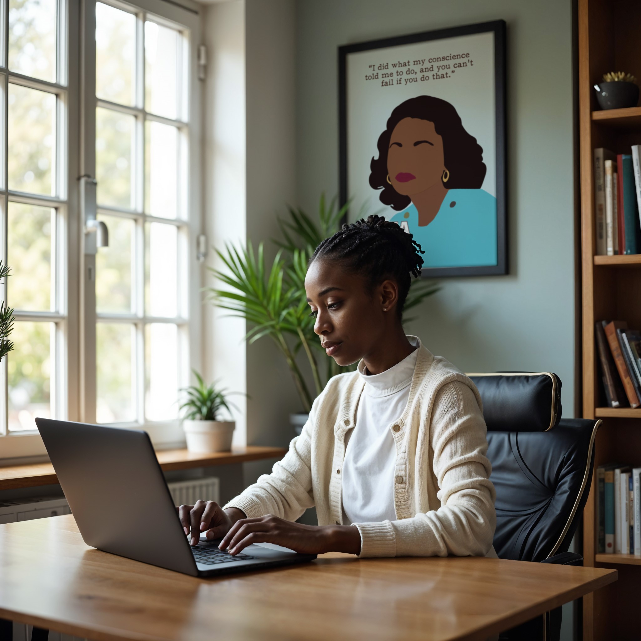 Anita Hill Black Empowered Women Hand-drawn Wall Art - Image 4