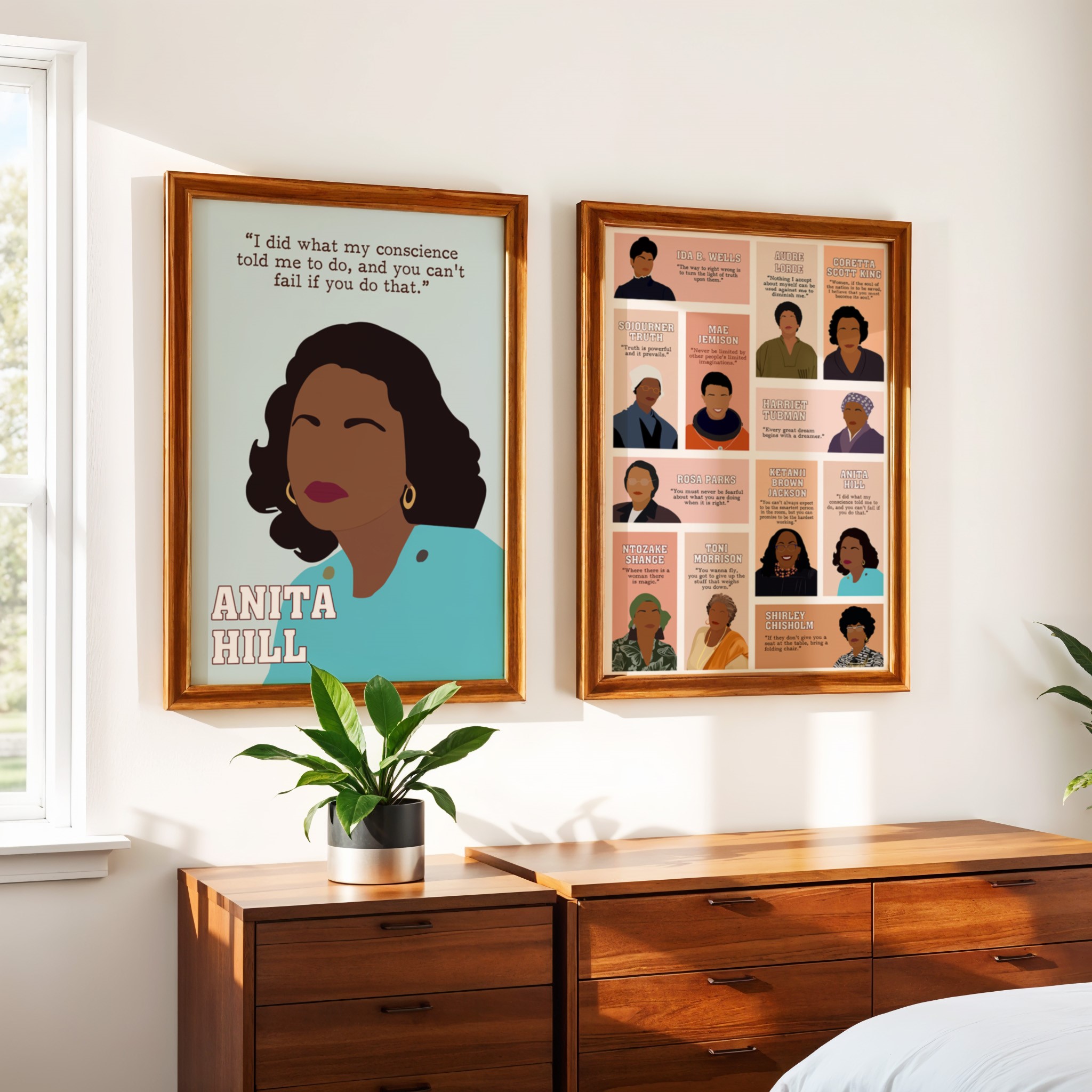 Anita Hill Black Empowered Women Hand-drawn Wall Art - Image 5