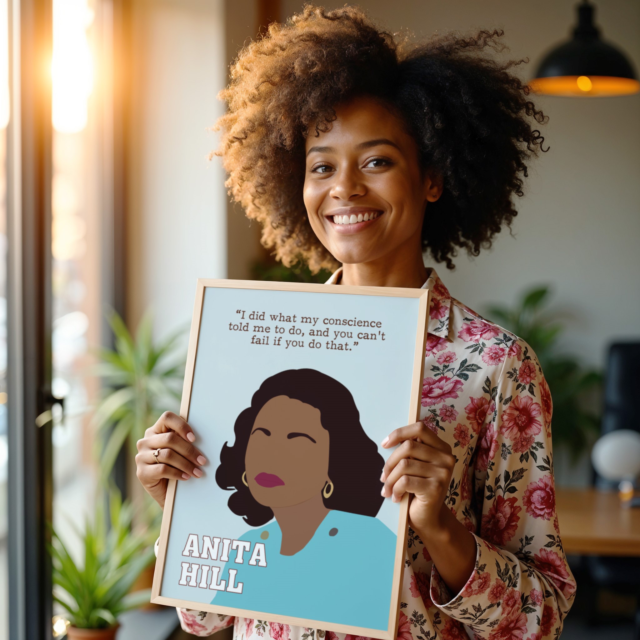 Anita Hill Black Empowered Women Hand-drawn Wall Art - Image 6