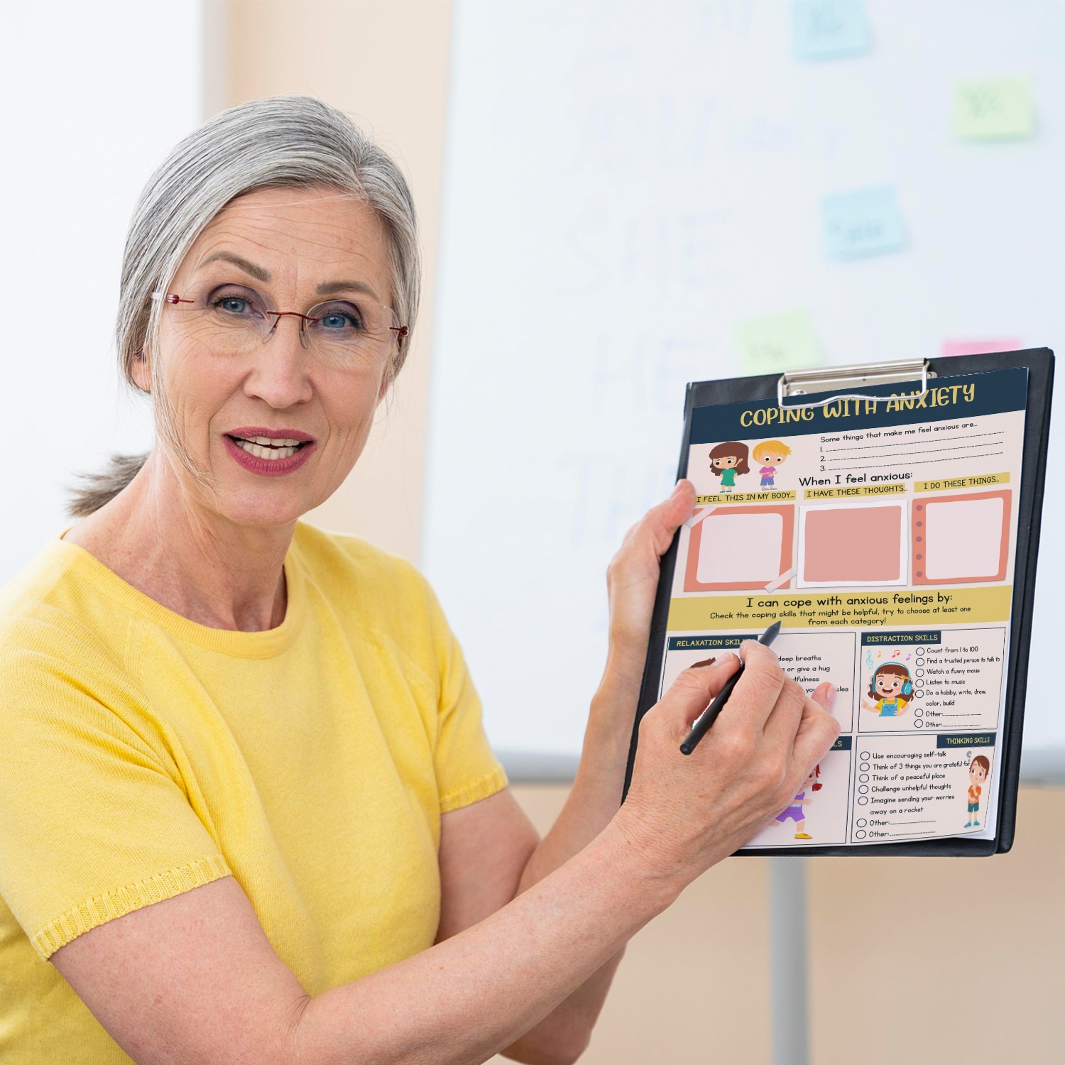 Anxiety Coping Skills Fillable Worksheet Printable - Image 4