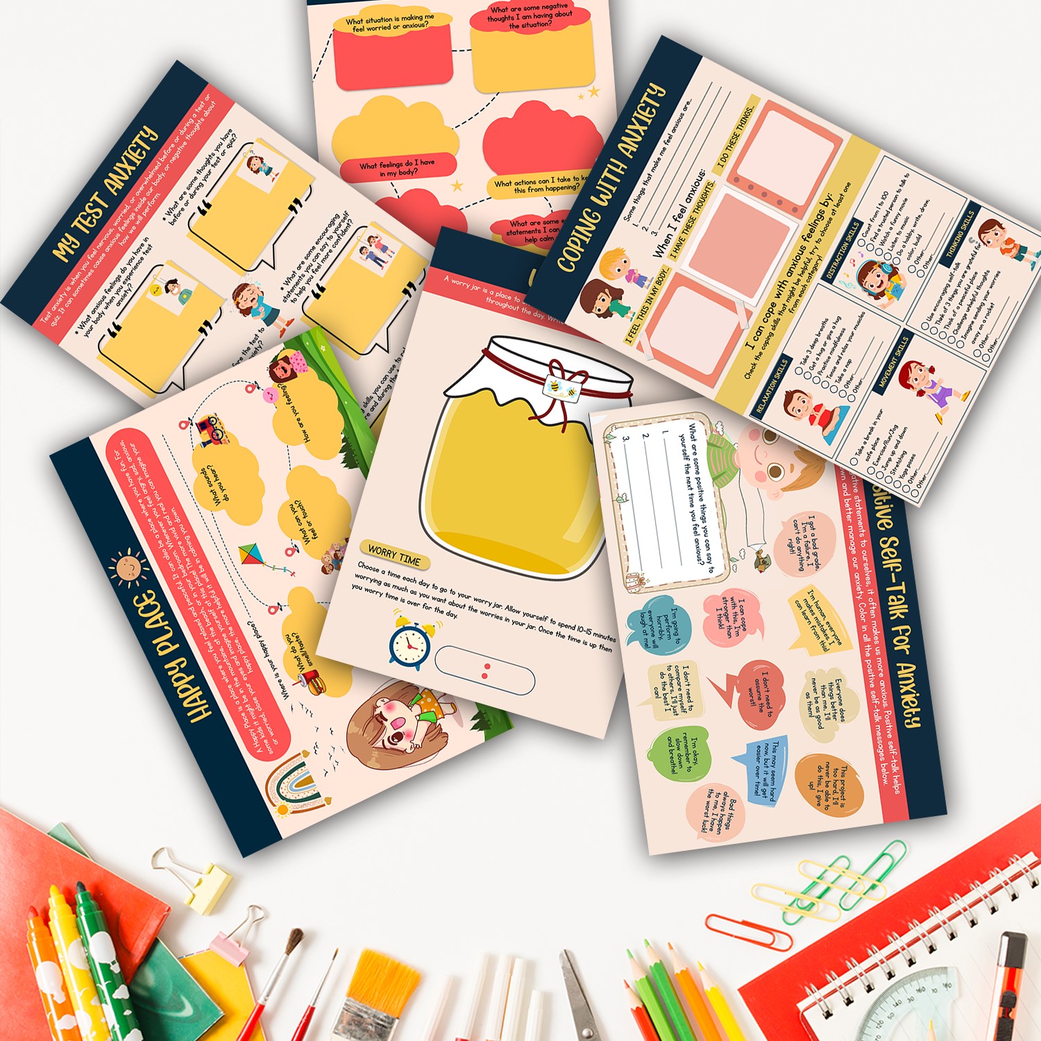 Anxiety Coping Skills Fillable Worksheet Printable - Image 7