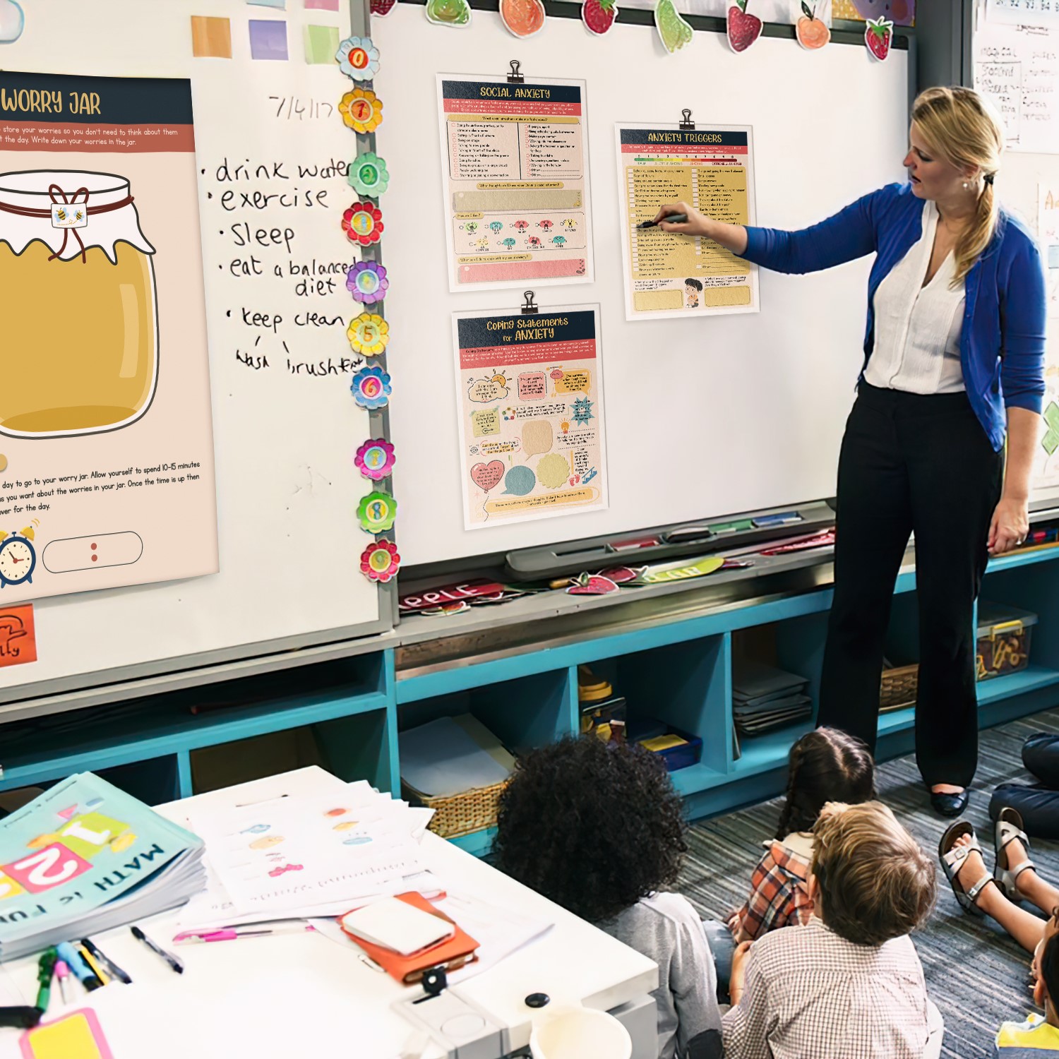 Anxiety Coping Statements Fillable Worksheet Printable - Image 6