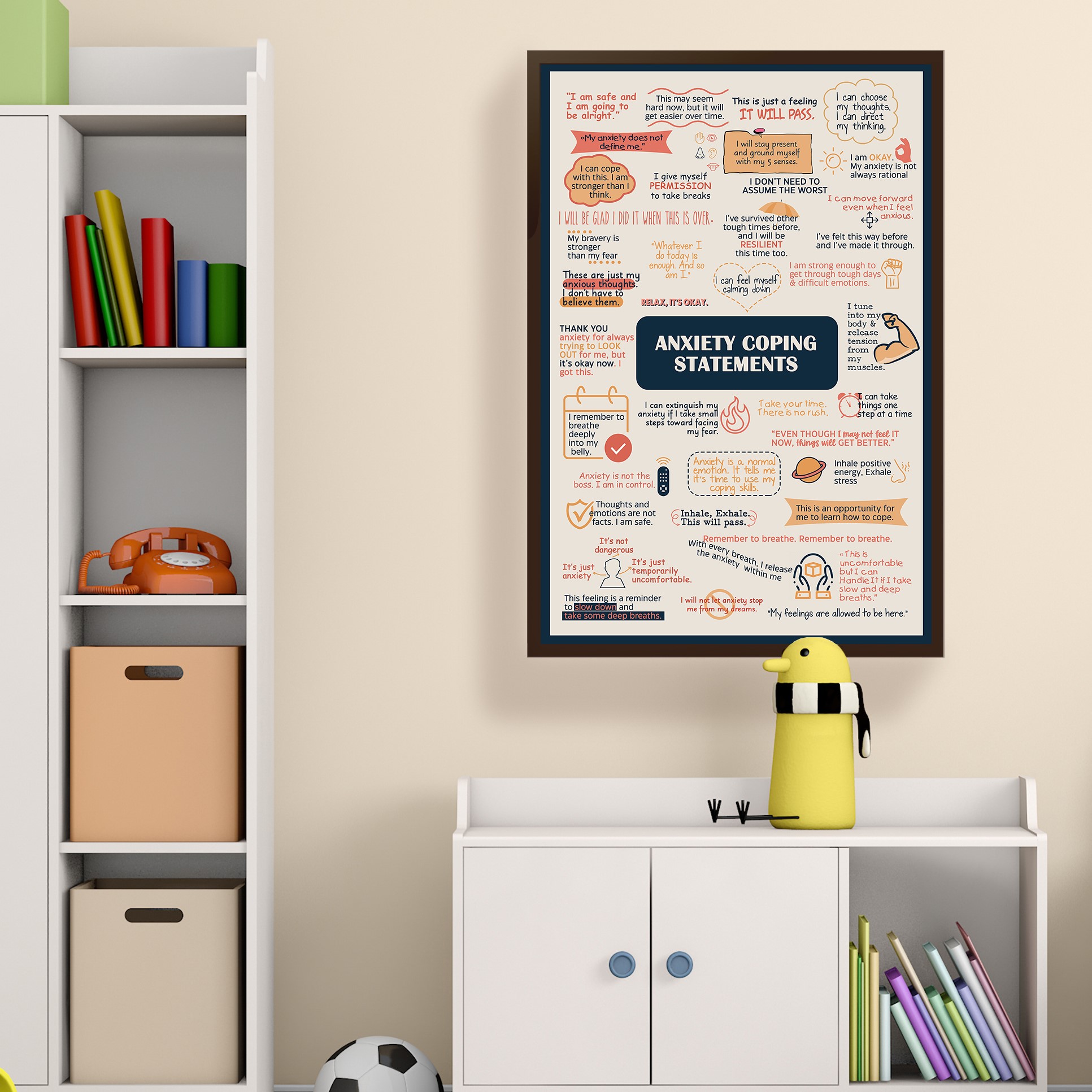 Anxiety Coping Statements Mental Health Printable - Image 3