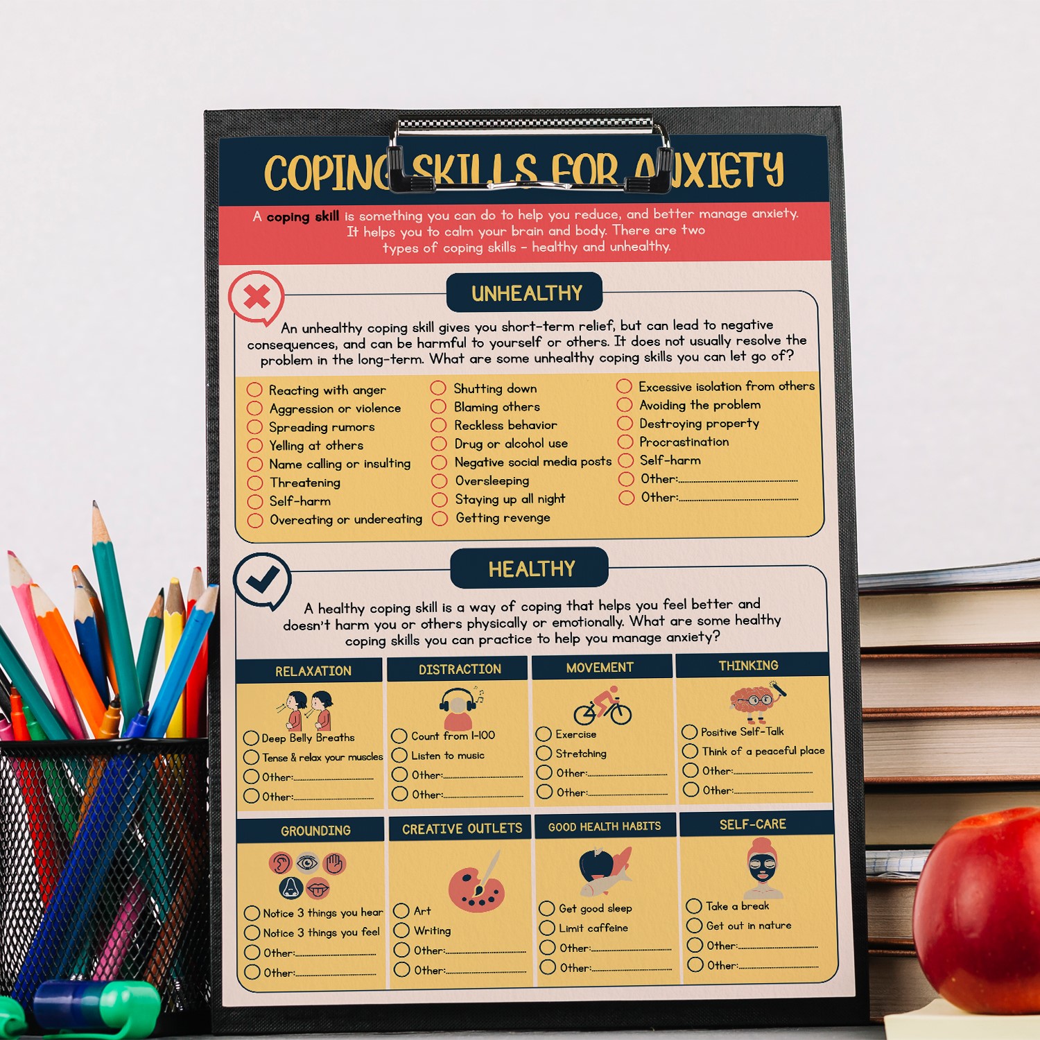 Anxiety Management Fillable Worksheet Printable - Image 2