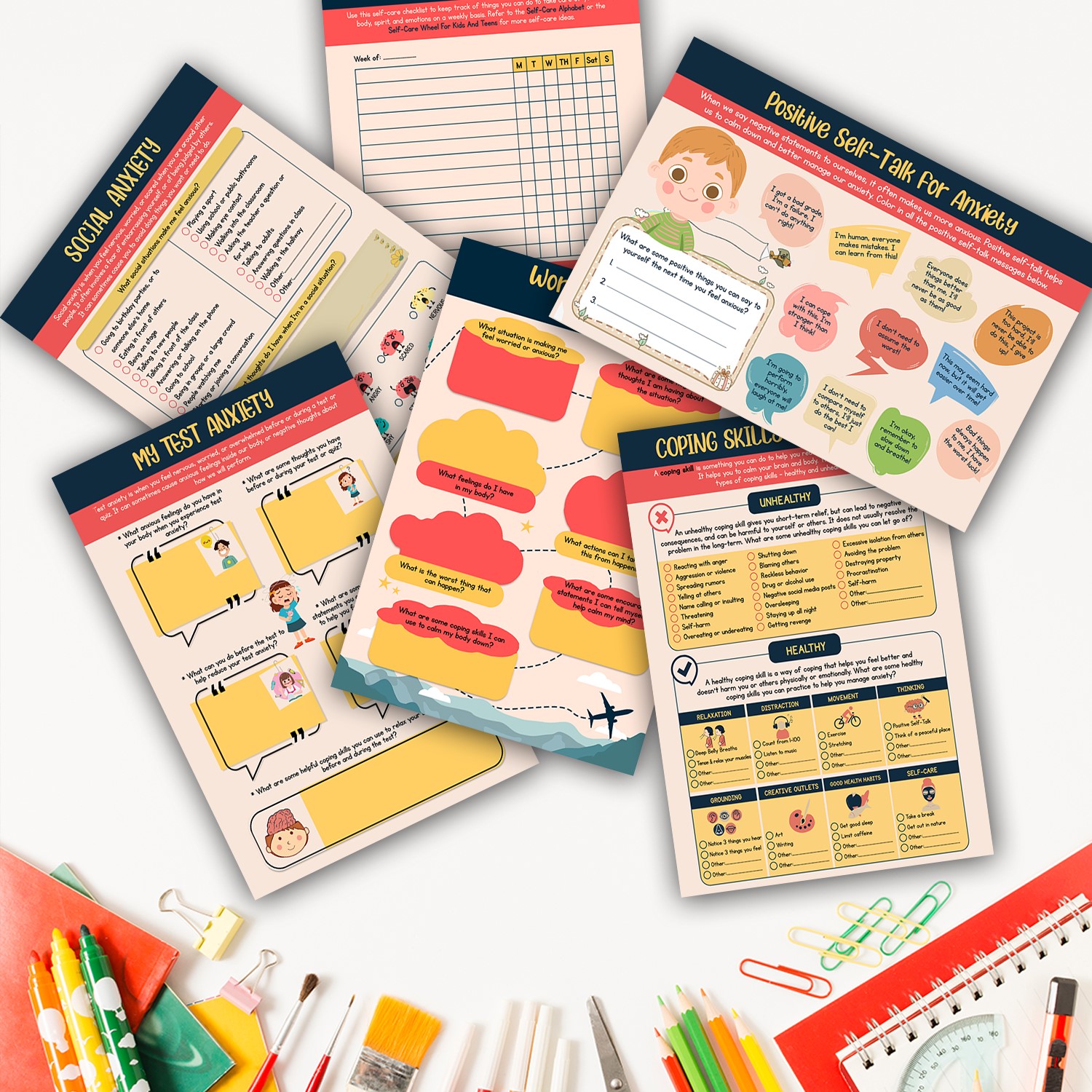 Anxiety Management Fillable Worksheet Printable - Image 7