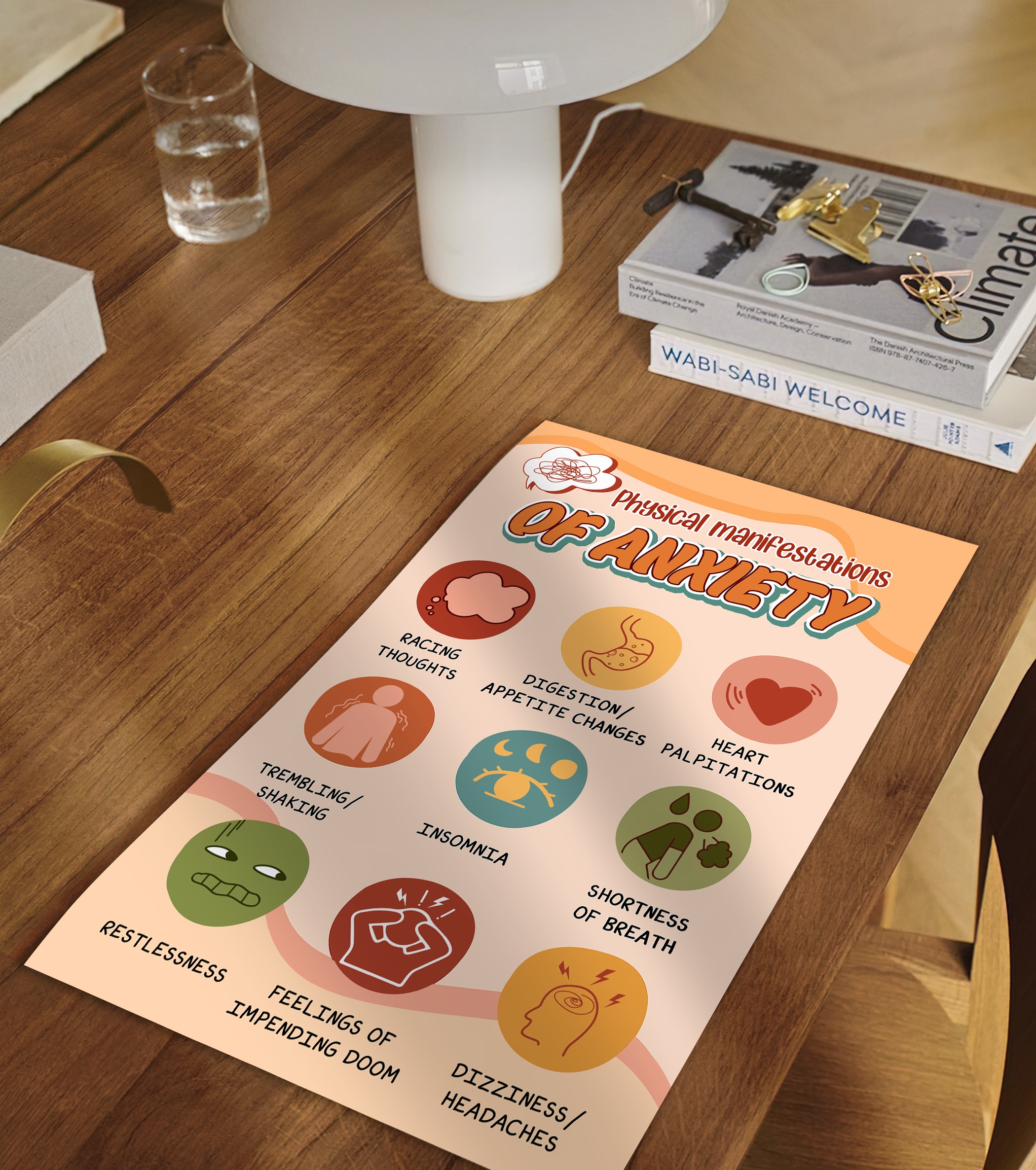 Anxiety Symptoms Boho Mental Health Printable - Image 2