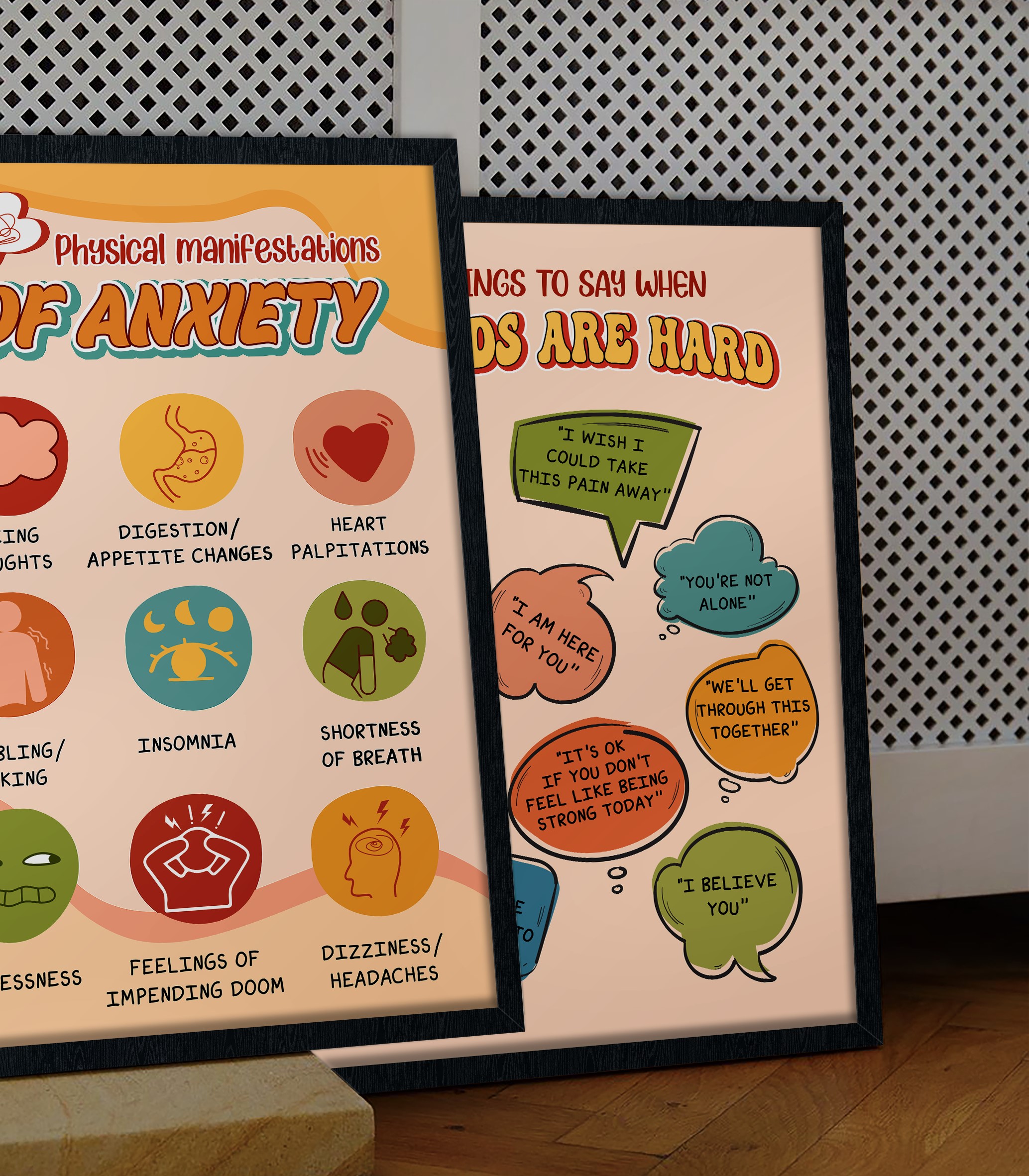 Anxiety Symptoms Boho Mental Health Printable - Image 3