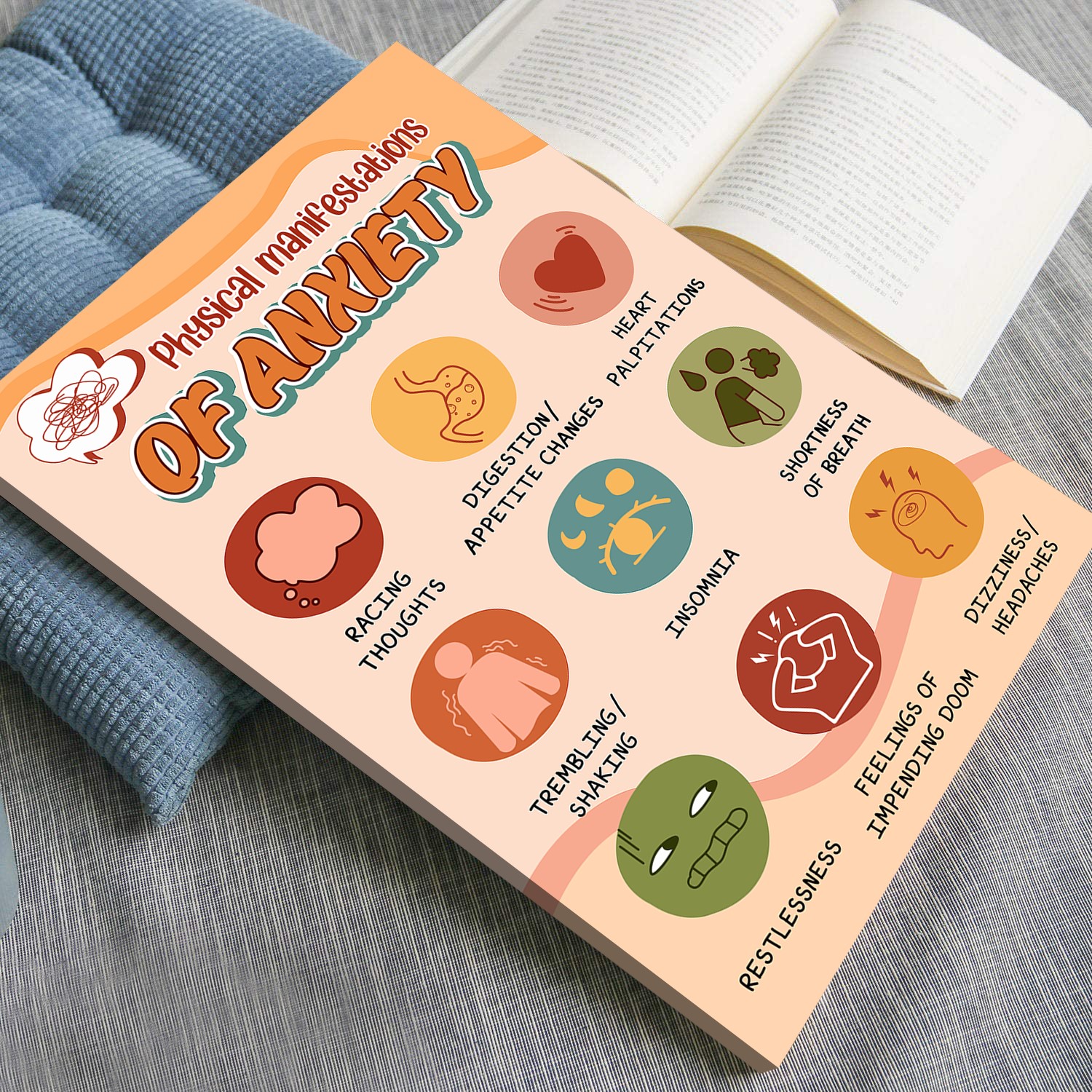 Anxiety Symptoms Boho Mental Health Printable - Image 4