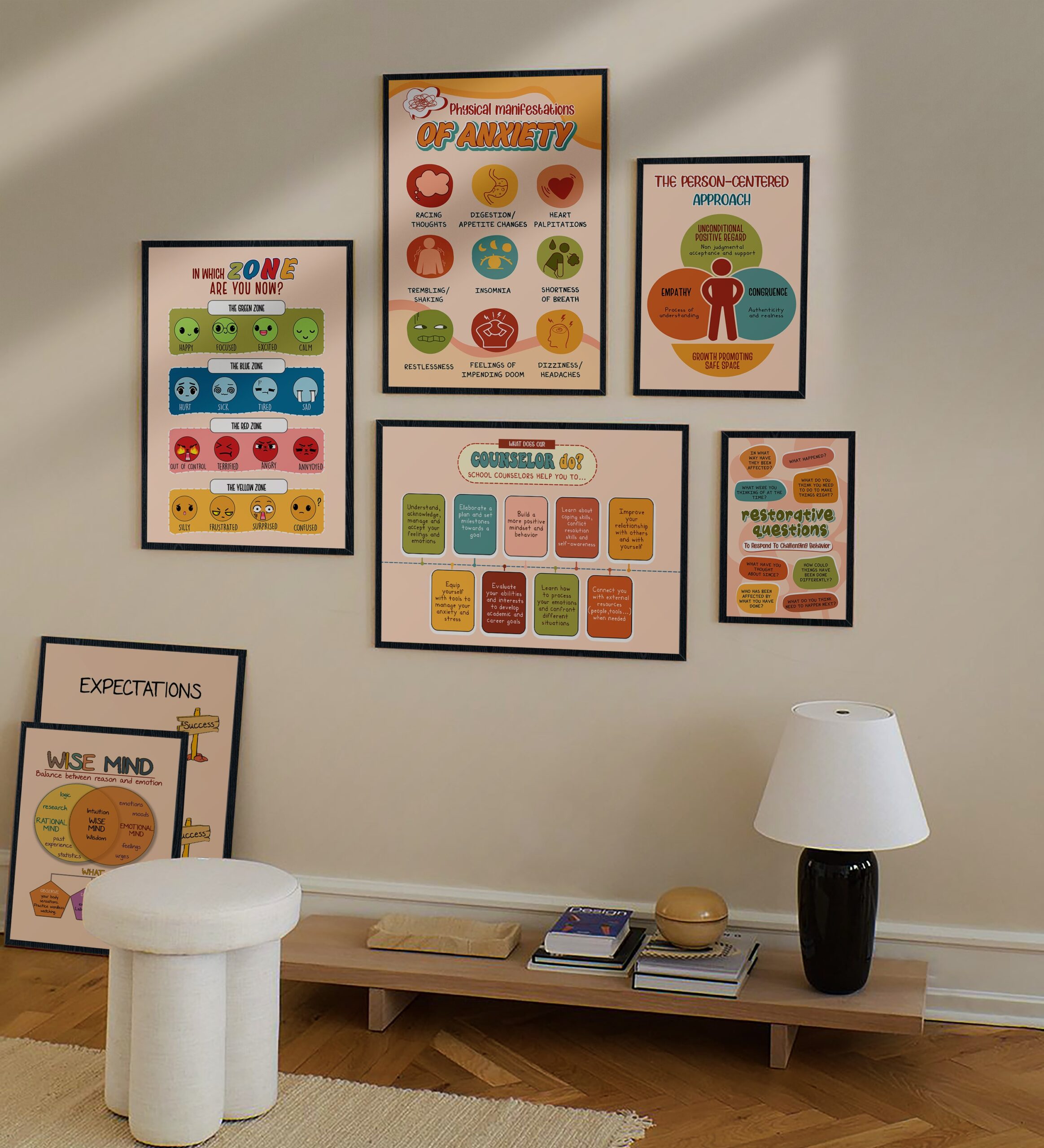 Anxiety Symptoms Boho Mental Health Printable - Image 6