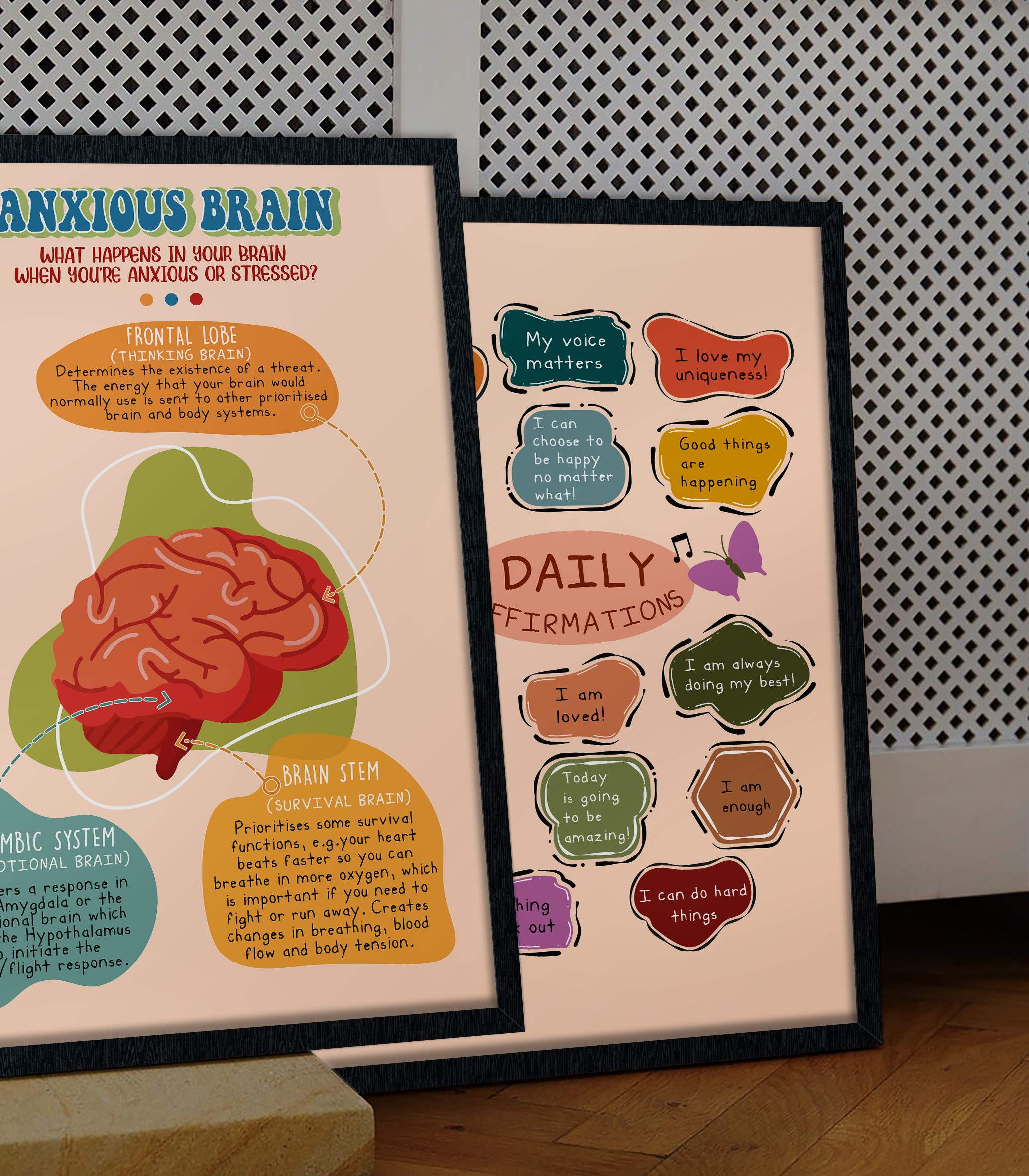 Anxious Brain Boho Mental Health Printable - Image 3