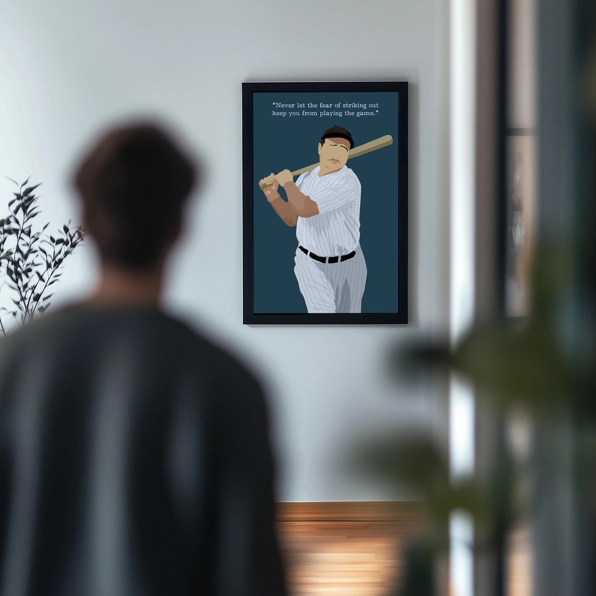 Babe Ruth Baseball Motivational Quote Wall Art - Image 4