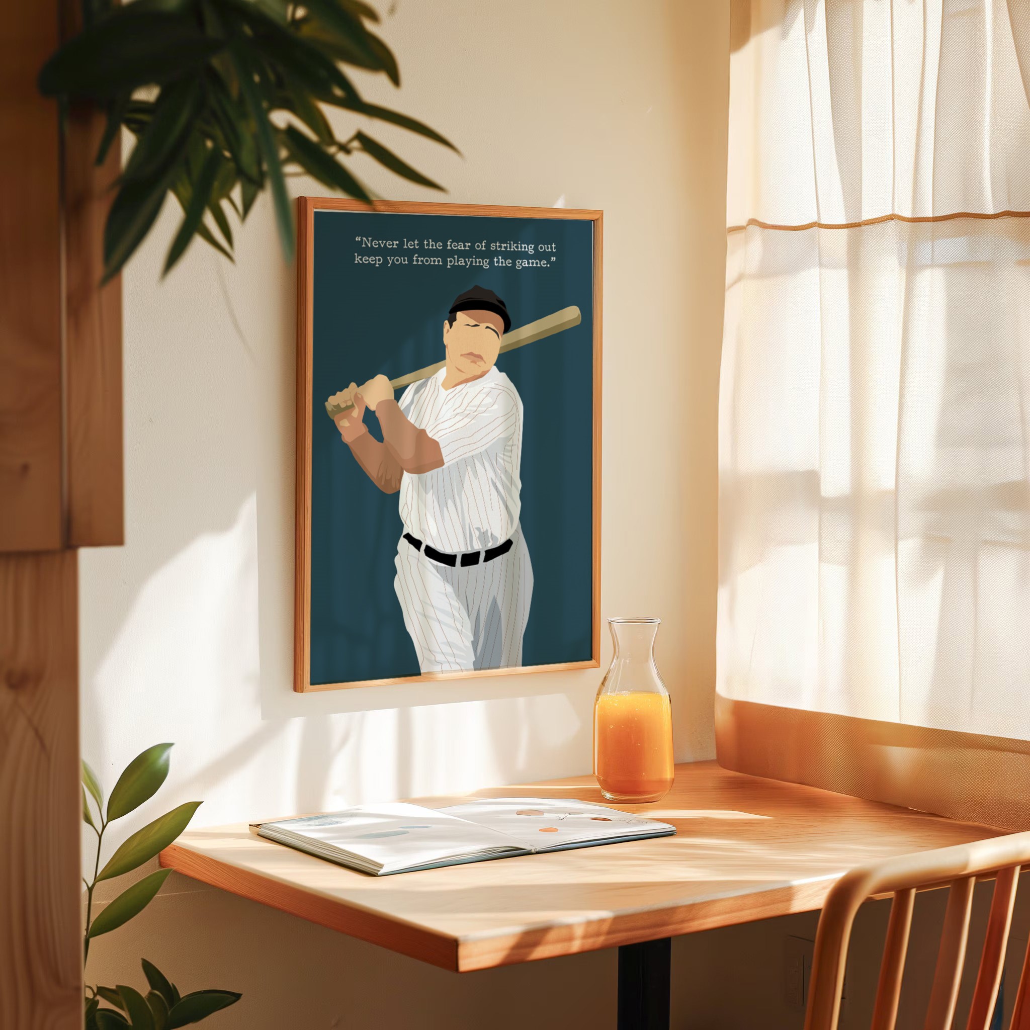Babe Ruth Baseball Motivational Quote Wall Art - Image 5