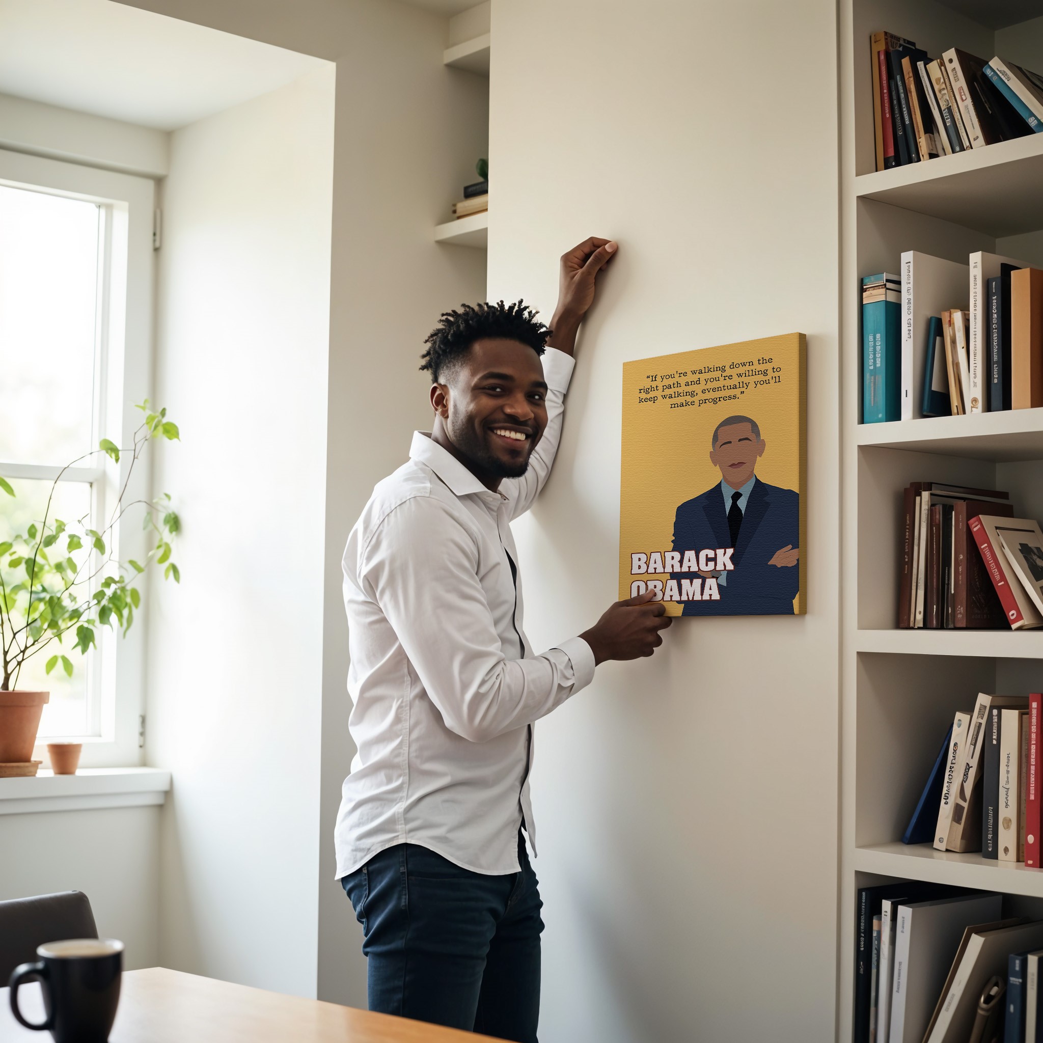 Barack Obama Men Motivational Quote Wall Art - Image 4