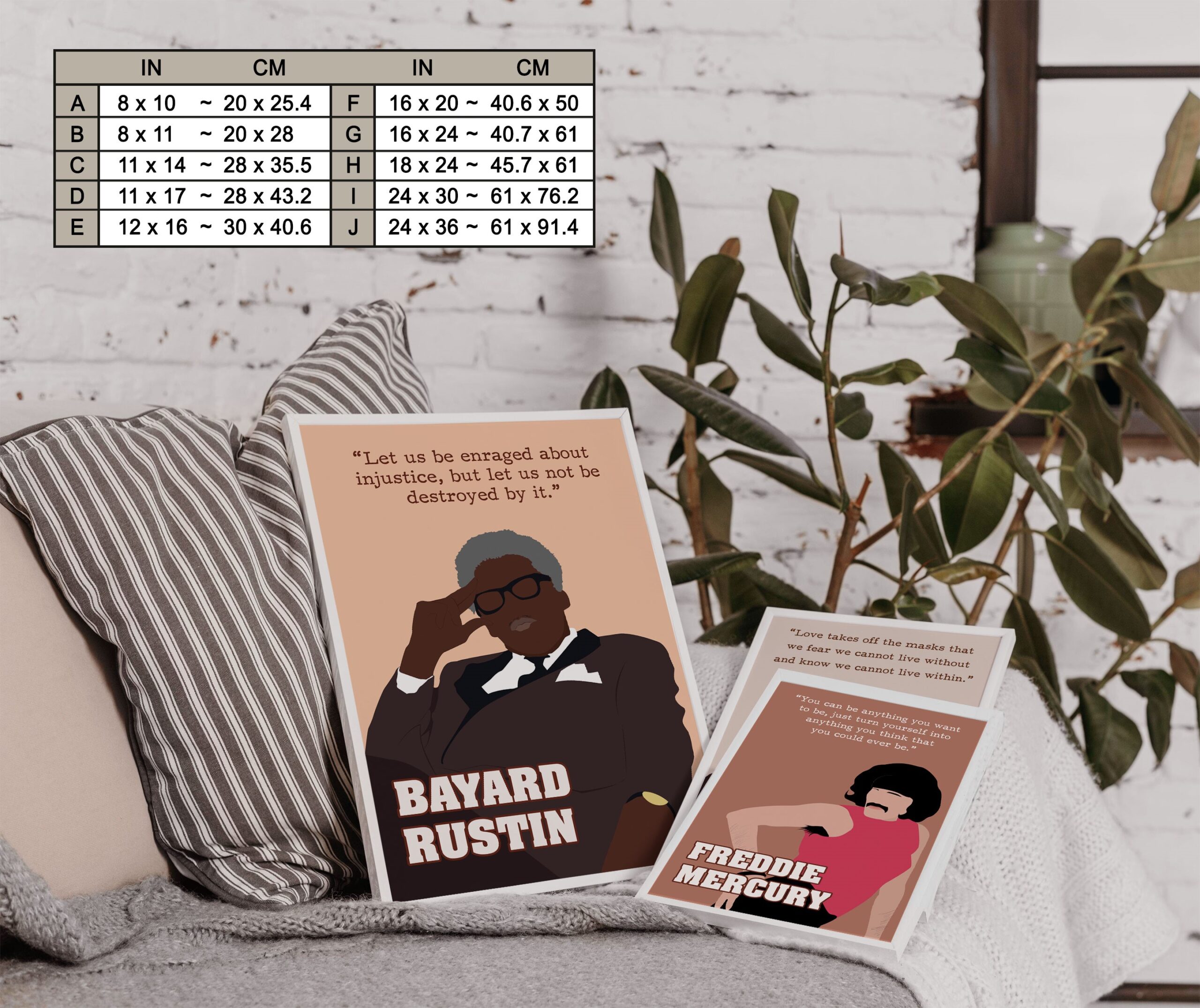 Bayard Rustin Pride Inspirational Quote Wall Art - Image 7