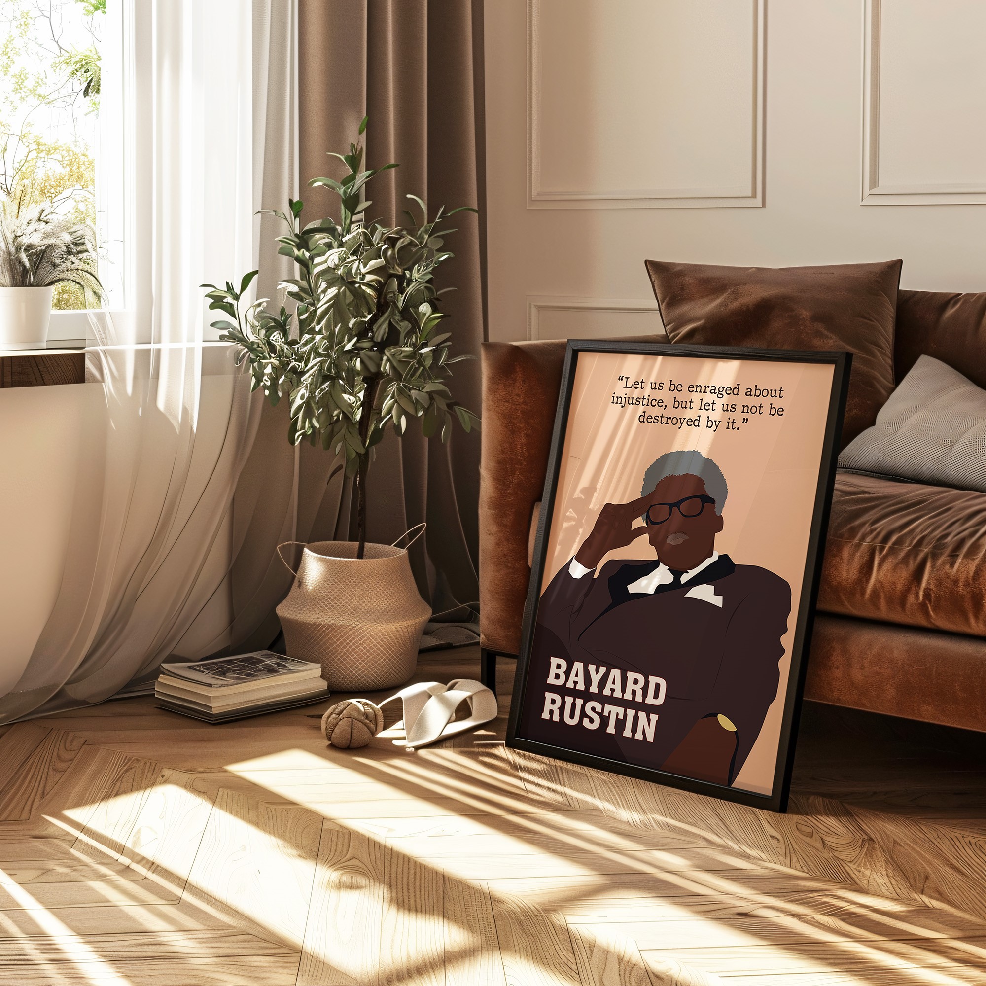 Bayard Rustin Motivational Quote Wall Art - Image 2