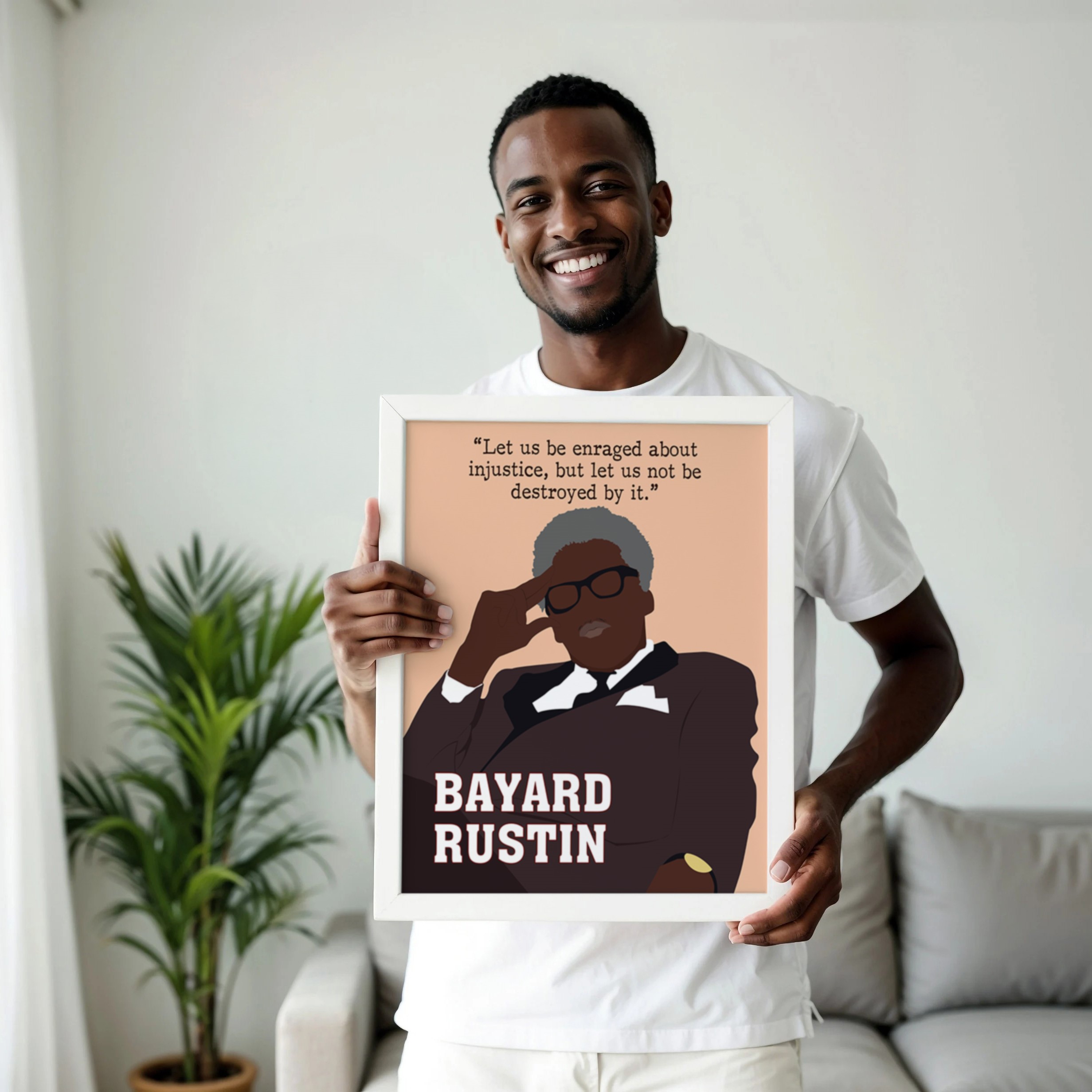 Bayard Rustin Motivational Quote Wall Art - Image 3