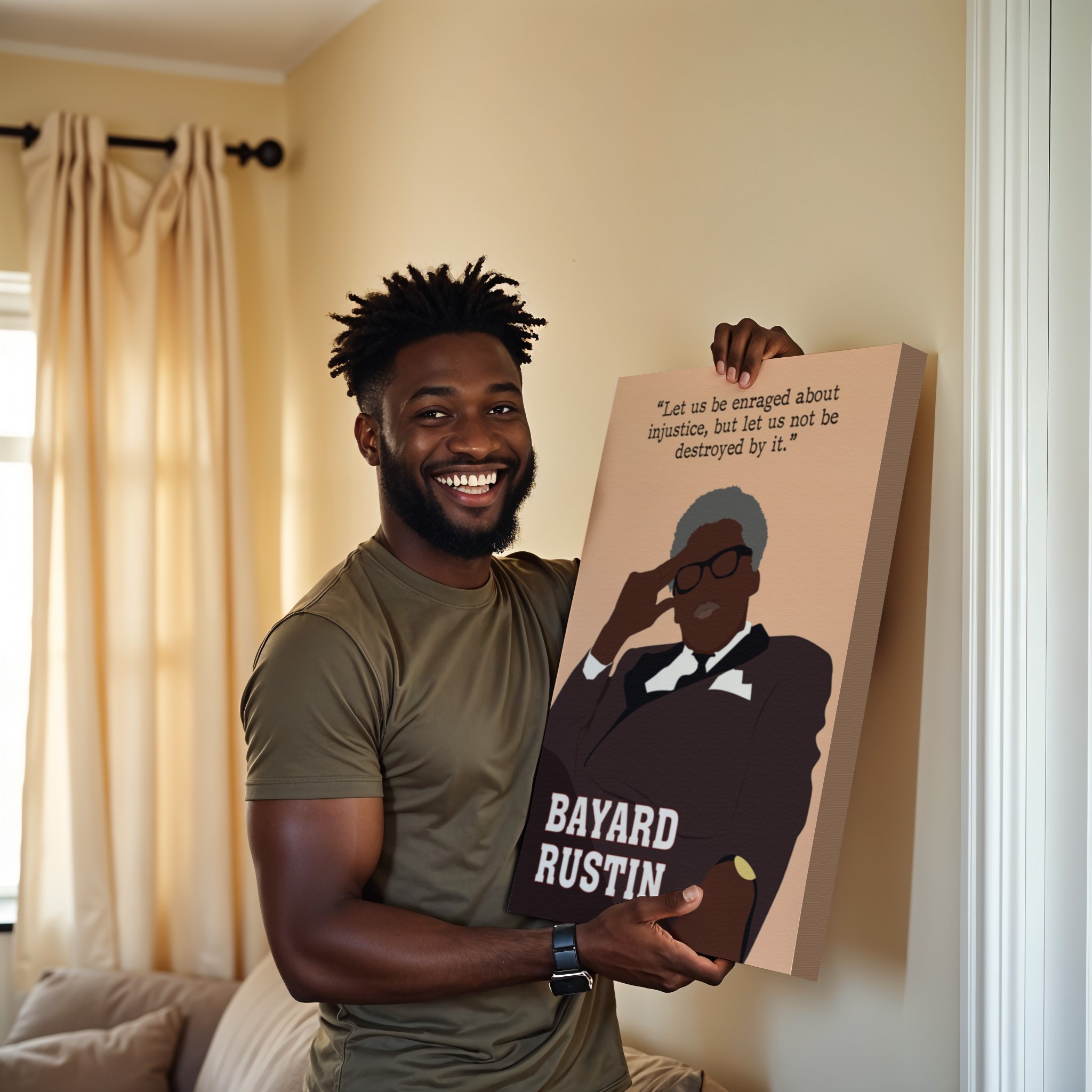 Bayard Rustin Motivational Quote Wall Art - Image 6