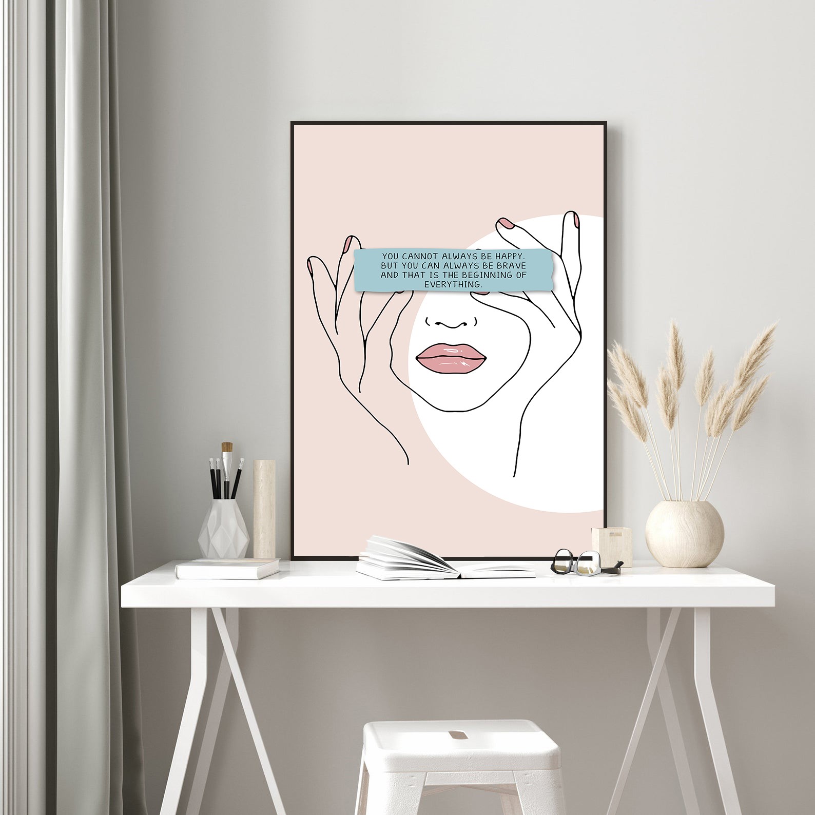 Be Brave Abstract Positive Mental Health Wall Art - Image 2