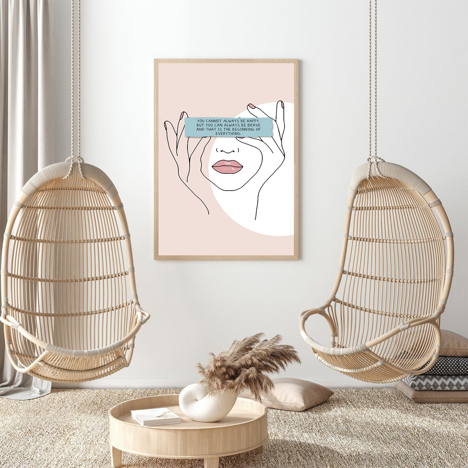 Be Brave Abstract Positive Mental Health Wall Art - Image 4