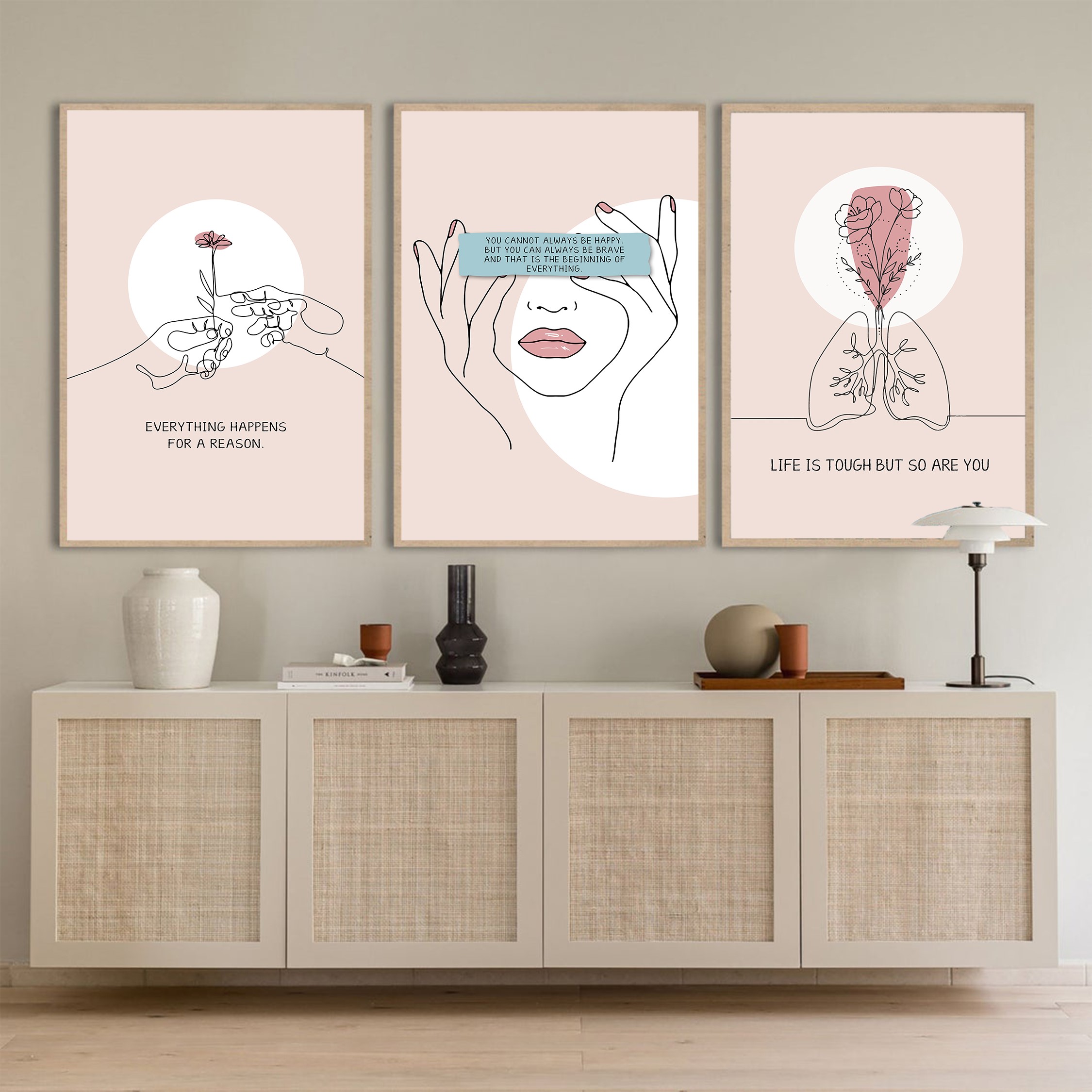 Be Brave Abstract Positive Mental Health Wall Art - Image 6