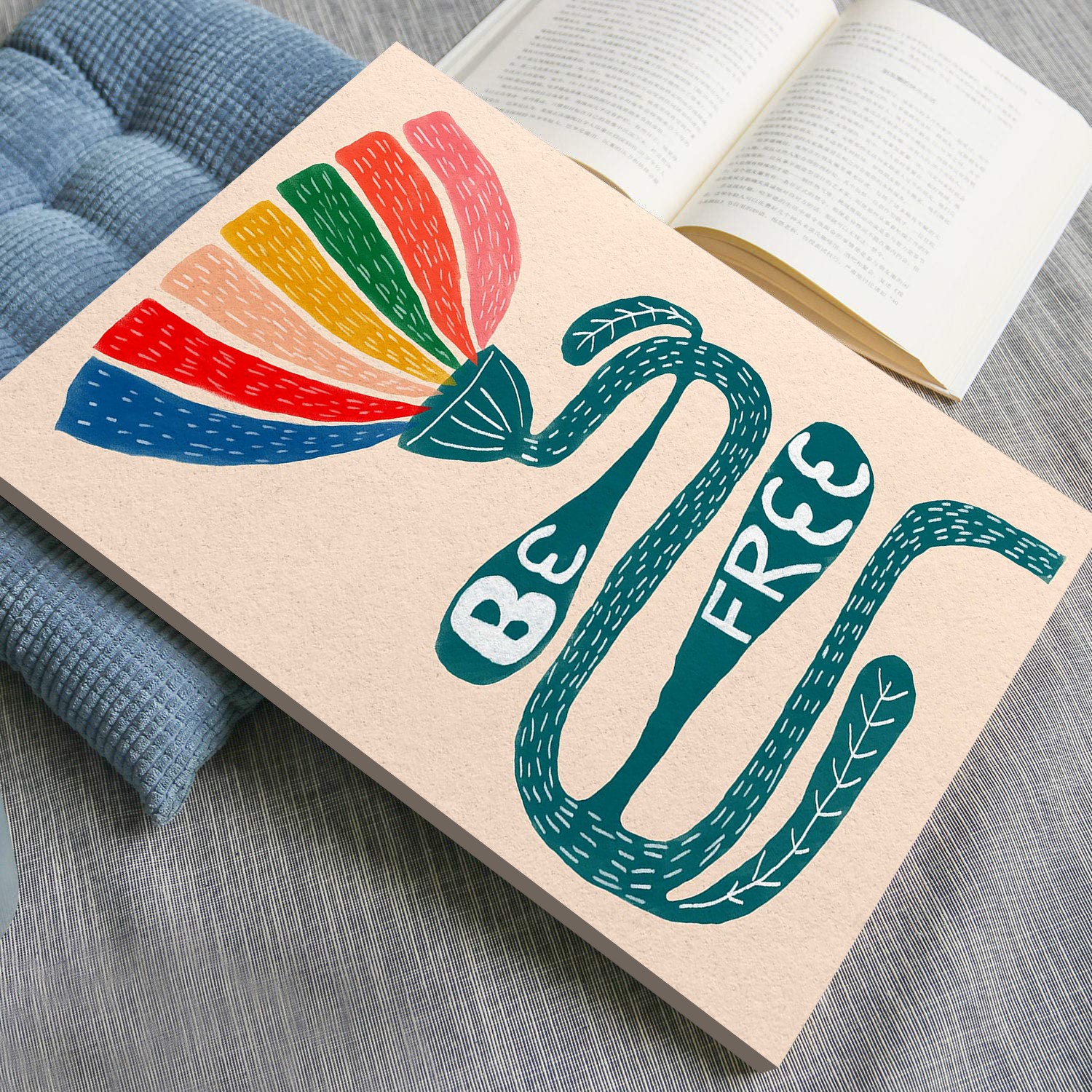 Be Free Positive Colorful Mental Health Wall Art - Image 4