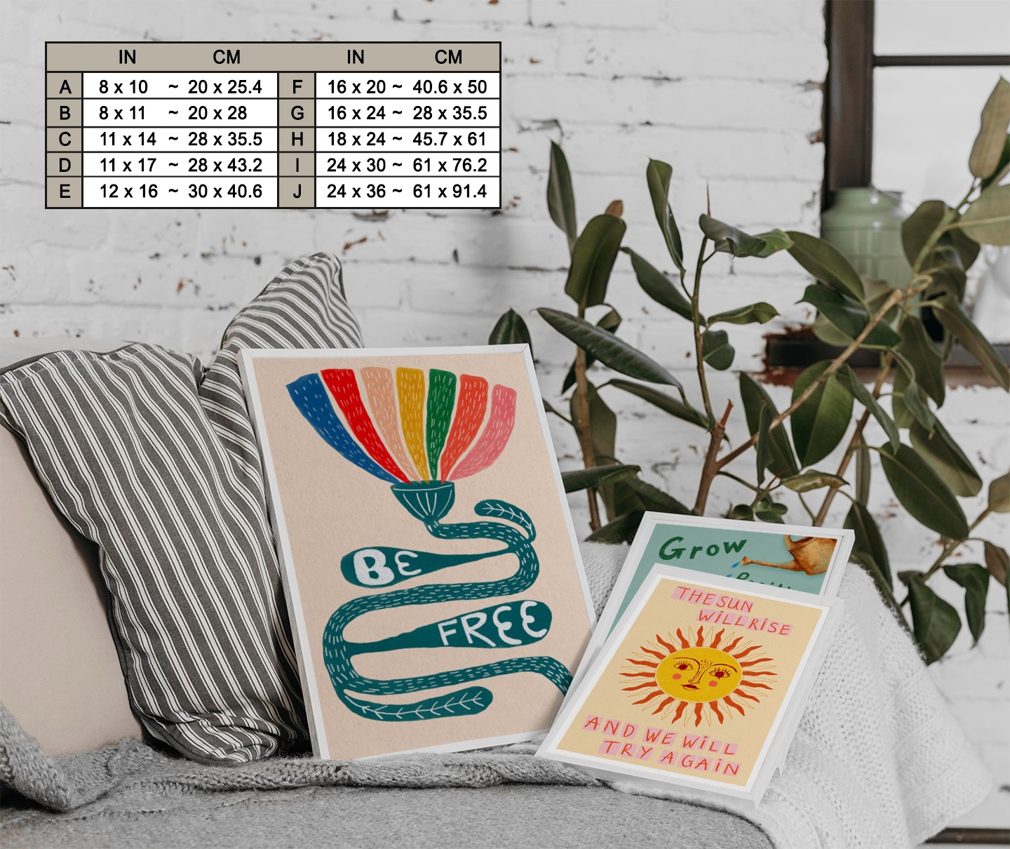 Be Free Positive Colorful Mental Health Wall Art - Image 7