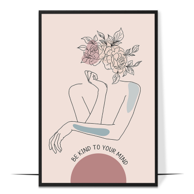 Be Kind To Your Mind Abstract Wall Art