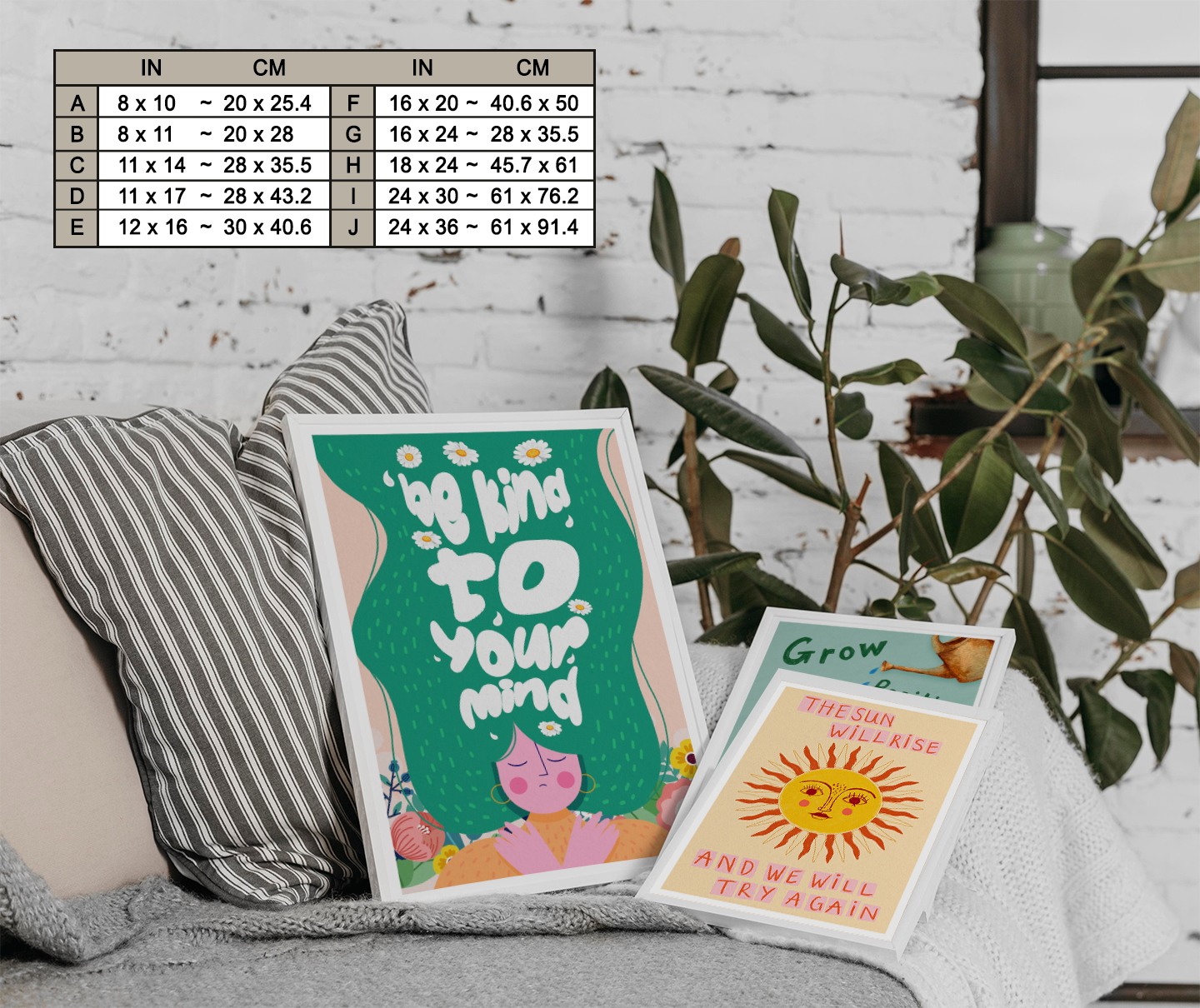 Be Kind to Your Mind Colorful Mental Health Wall Art - Image 7