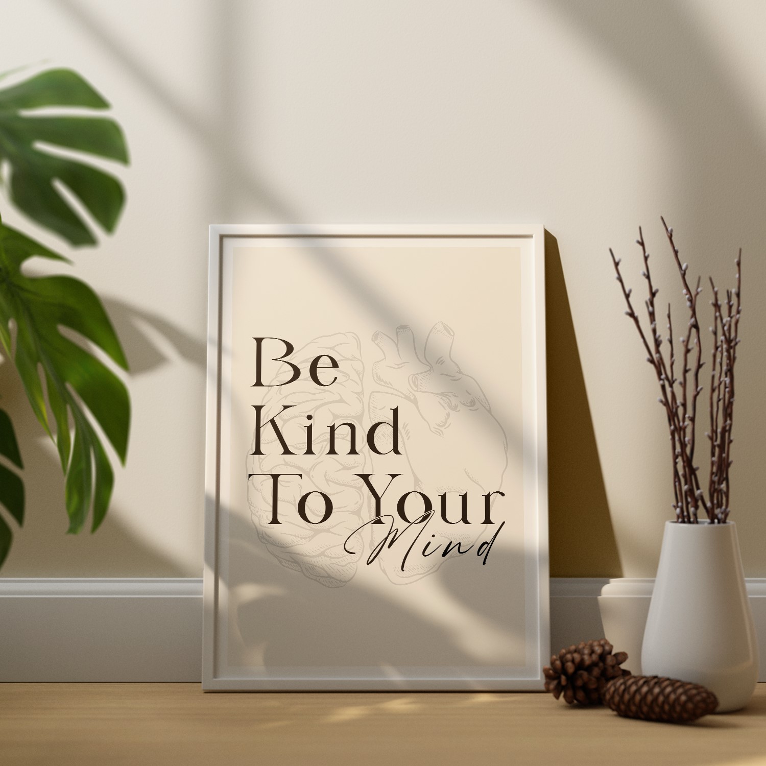 Be Kind to Your Mind Mental Health Wall Art - Image 2