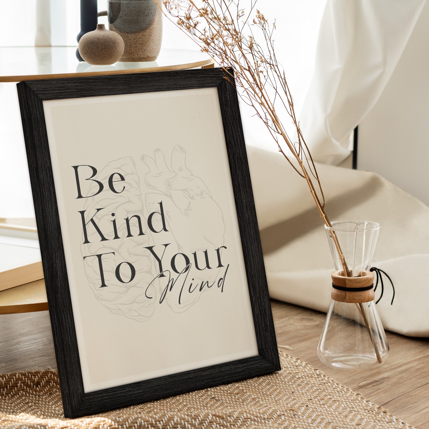 Be Kind to Your Mind Mental Health Wall Art - Image 4