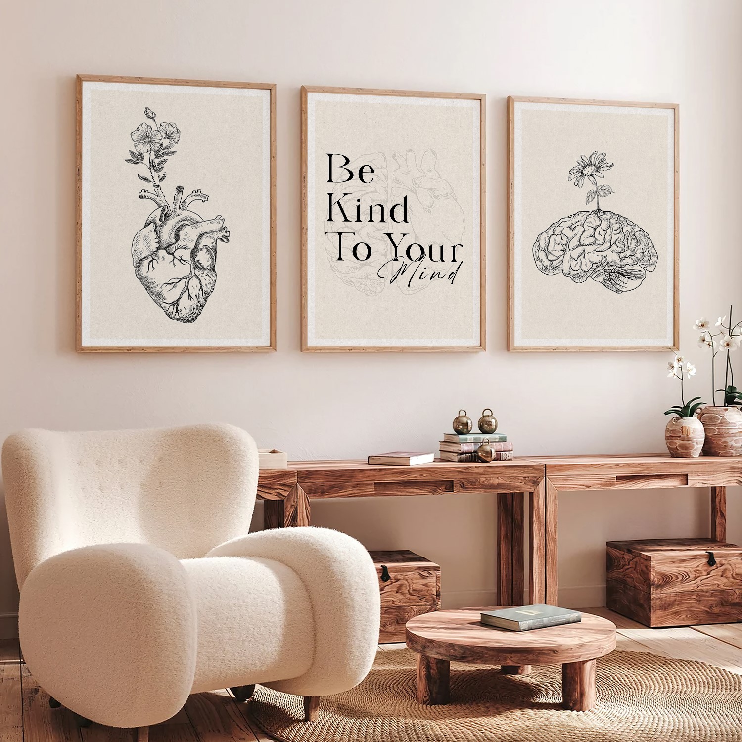 Be Kind to Your Mind Mental Health Wall Art - Image 6