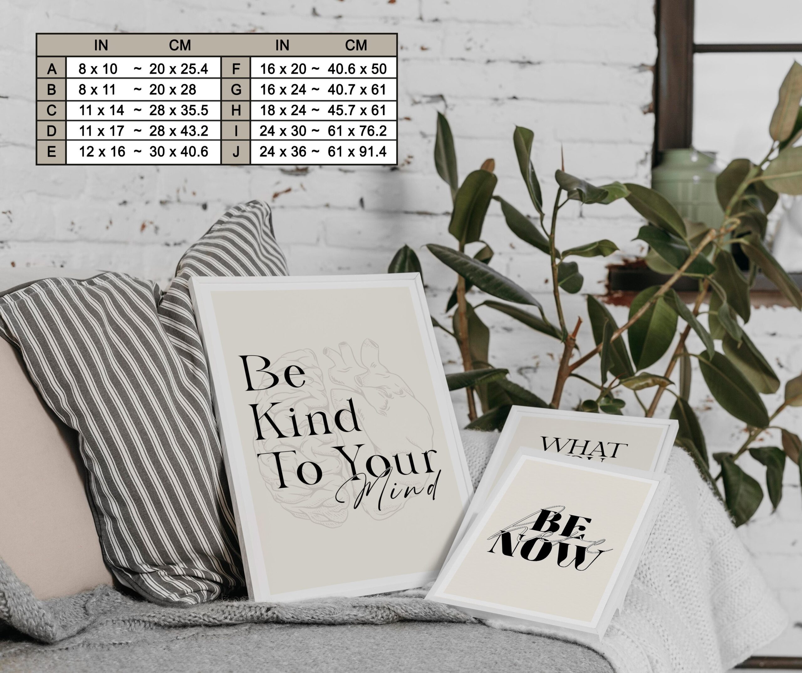 Be Kind to Your Mind Mental Health Wall Art - Image 7