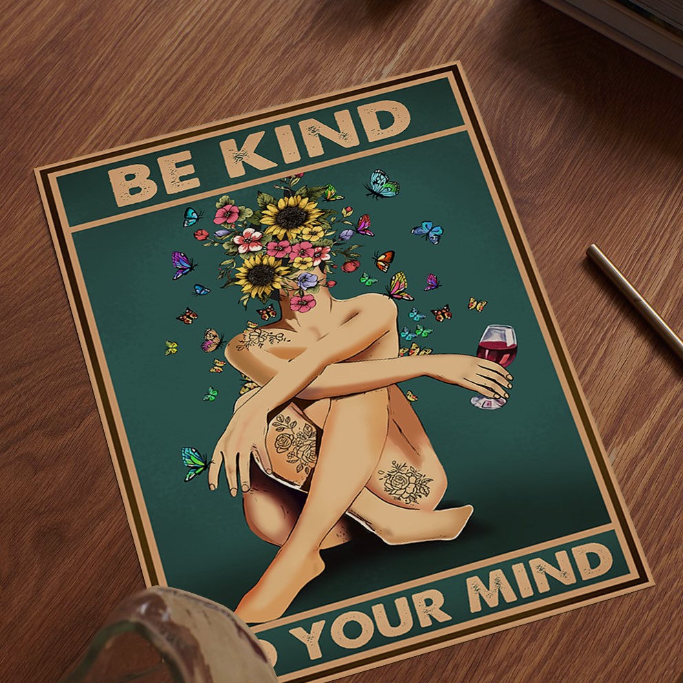 Be Kind to Your Mind Vintage Mental Health Wall Art - Image 5