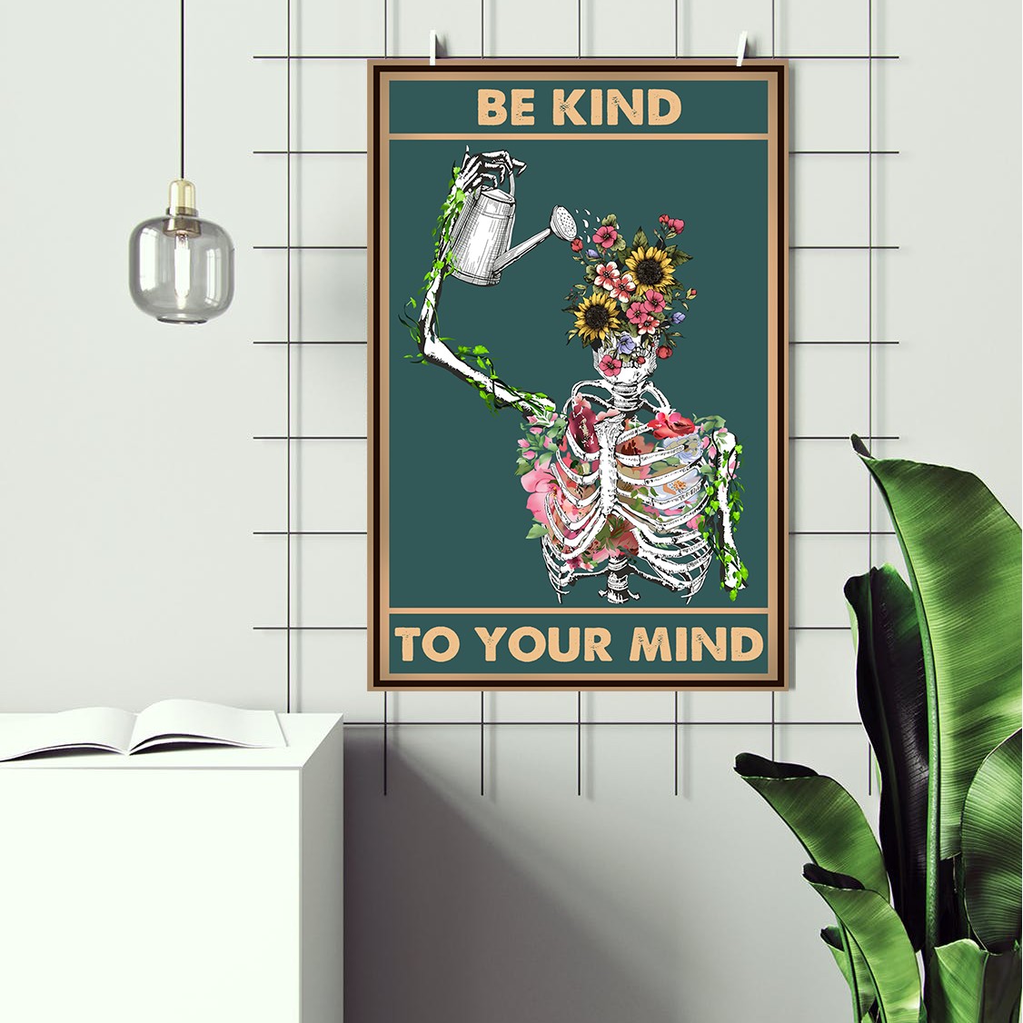 Be Kind to Your Mind Vintage Mental Health Wall Art - Image 2