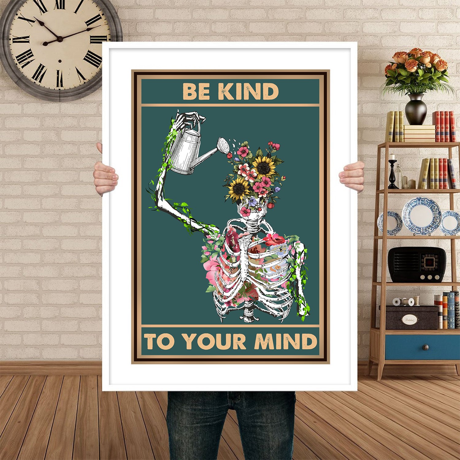 Be Kind to Your Mind Vintage Mental Health Wall Art - Image 4