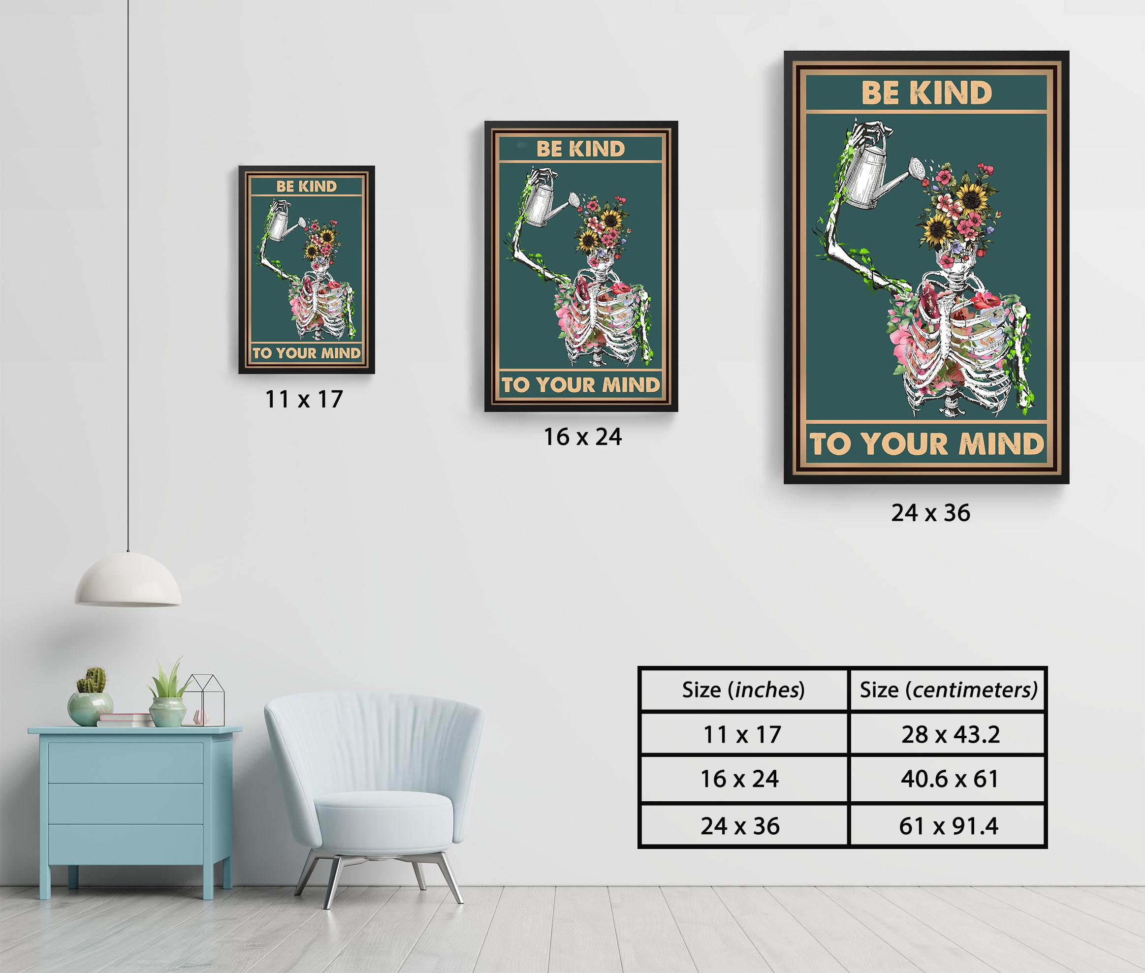 Be Kind to Your Mind Vintage Mental Health Wall Art - Image 7