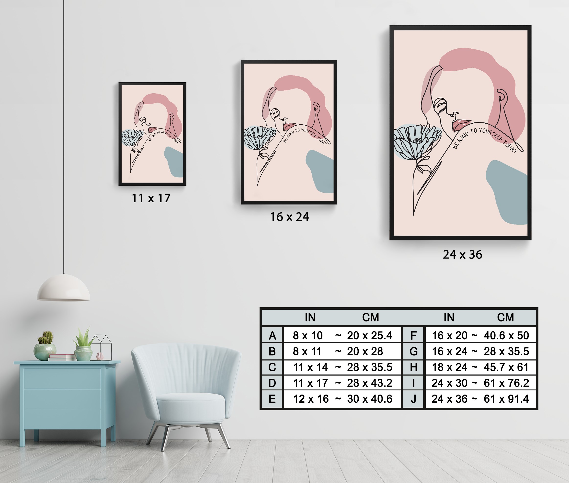 Be Kind to Yourself Today Mental Health Wall Art - Image 7