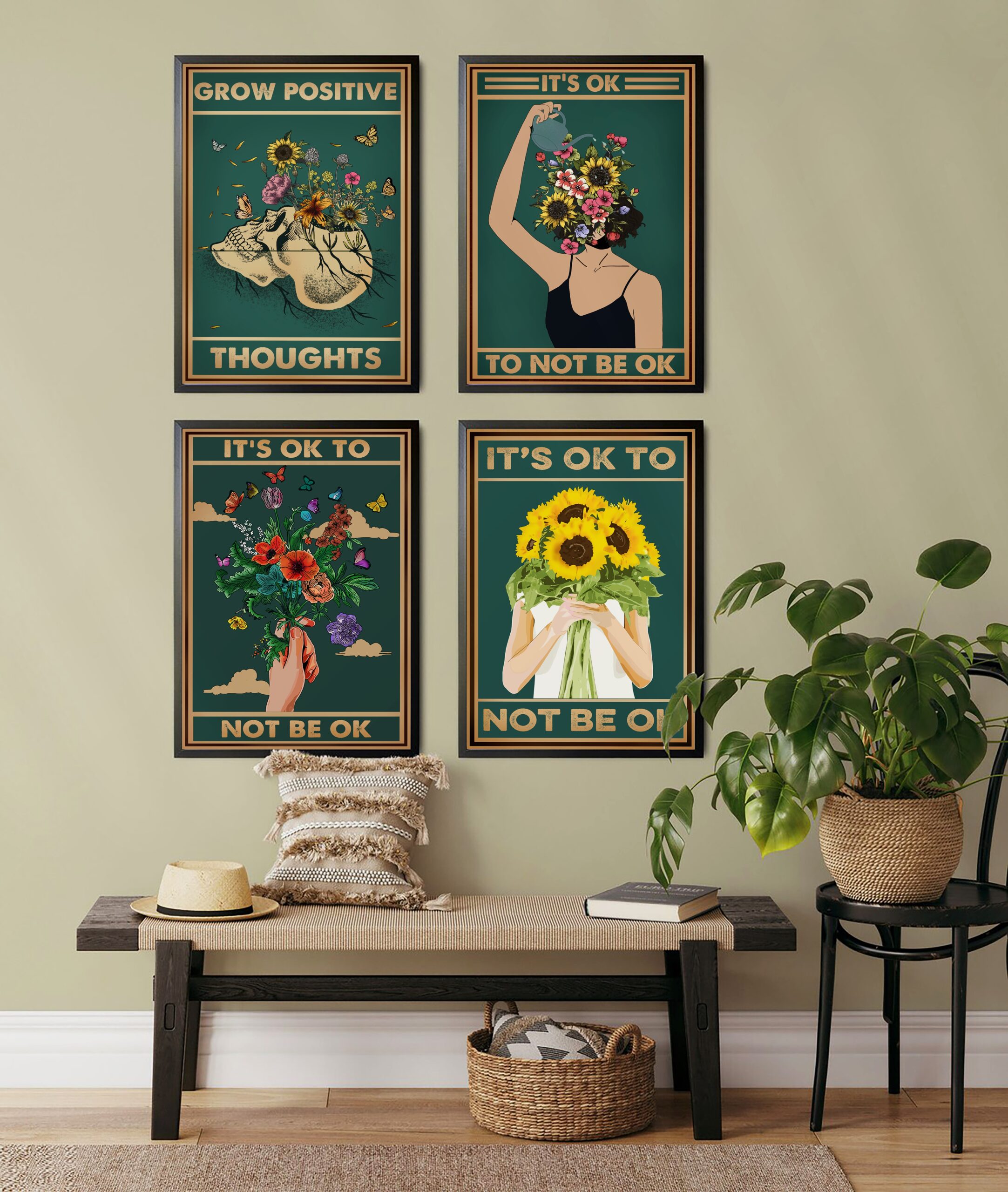 Be Okay Vintage Mental Health Printable - Image 6