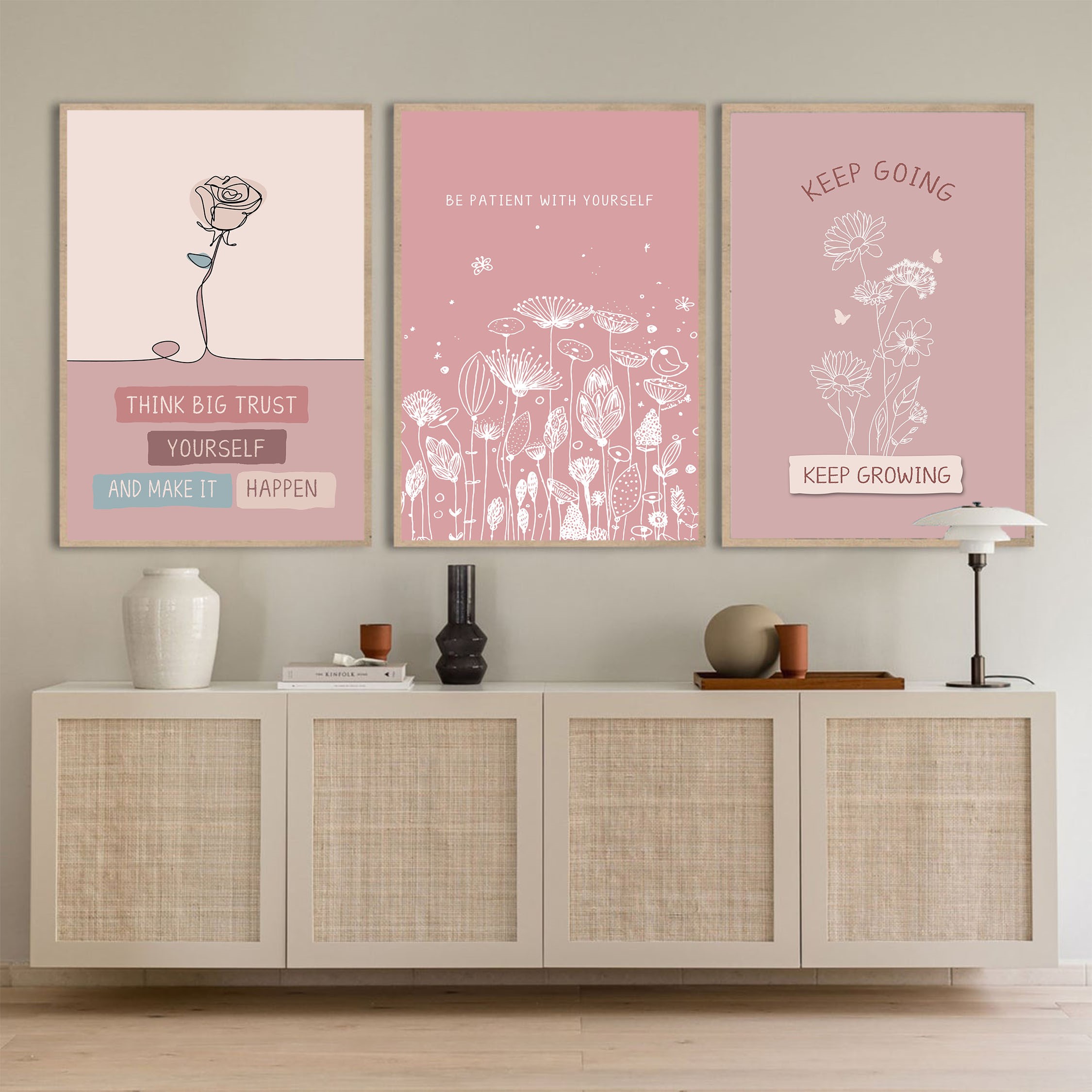 Be Patient Abstract Positive Mental Health Wall Art - Image 6